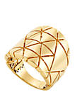 Star Design Band Ring in 10k Yellow Gold