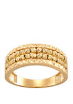 Double Beaded Ring in 10K Yellow Gold