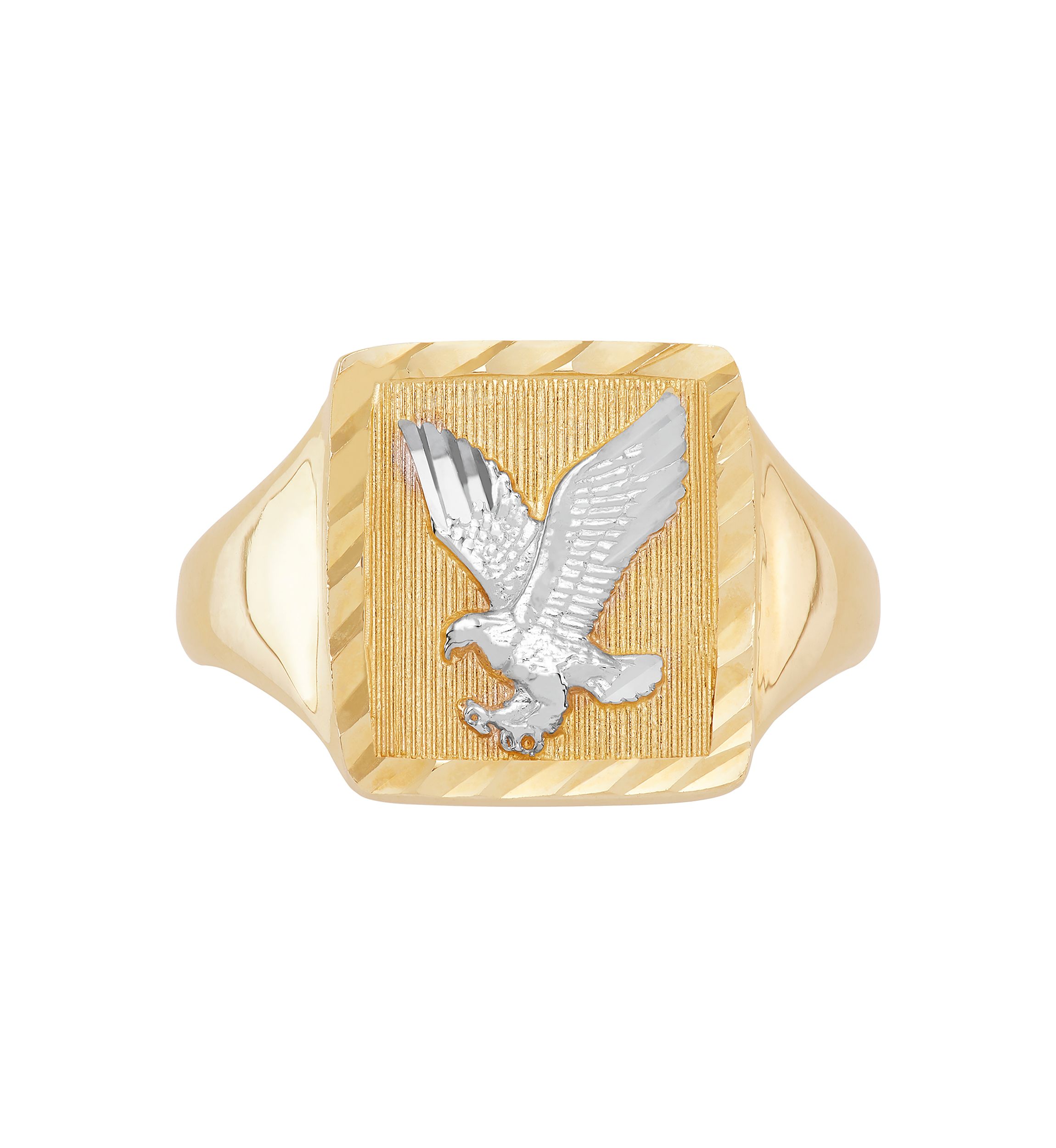Mens Eagle Ring in 10K Yellow Gold