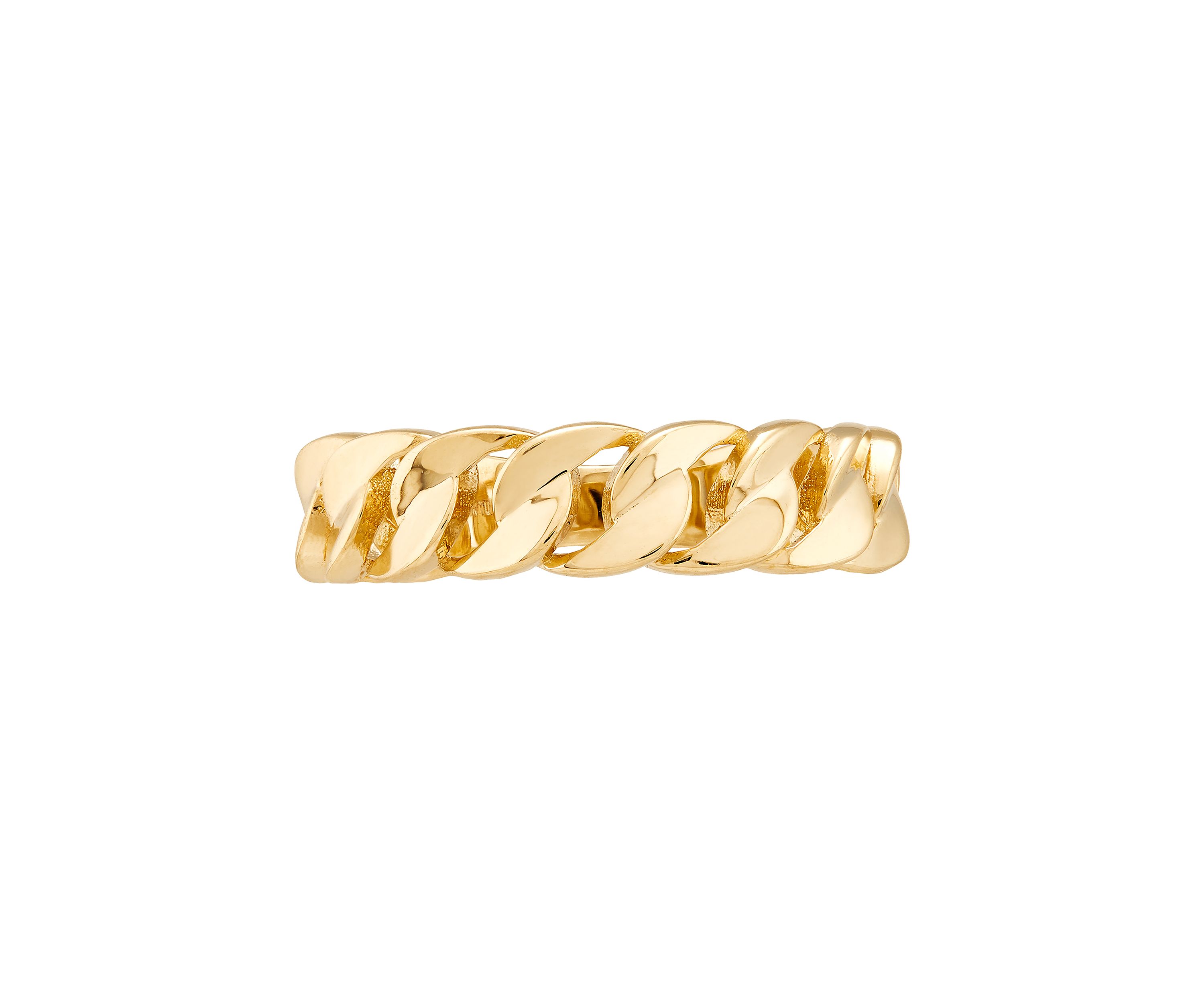Curb Design Band Ring in 10K Yellow Gold