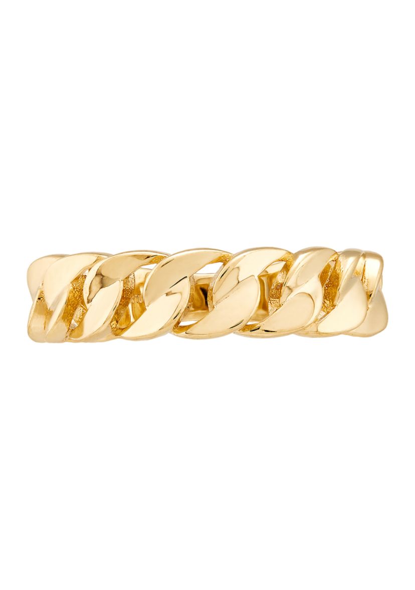 Curb Design Band Ring in 10K Yellow Gold