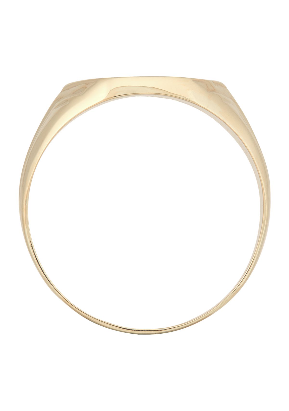 Gents Hexagon Dignet Ring in 10K Yellow Gold