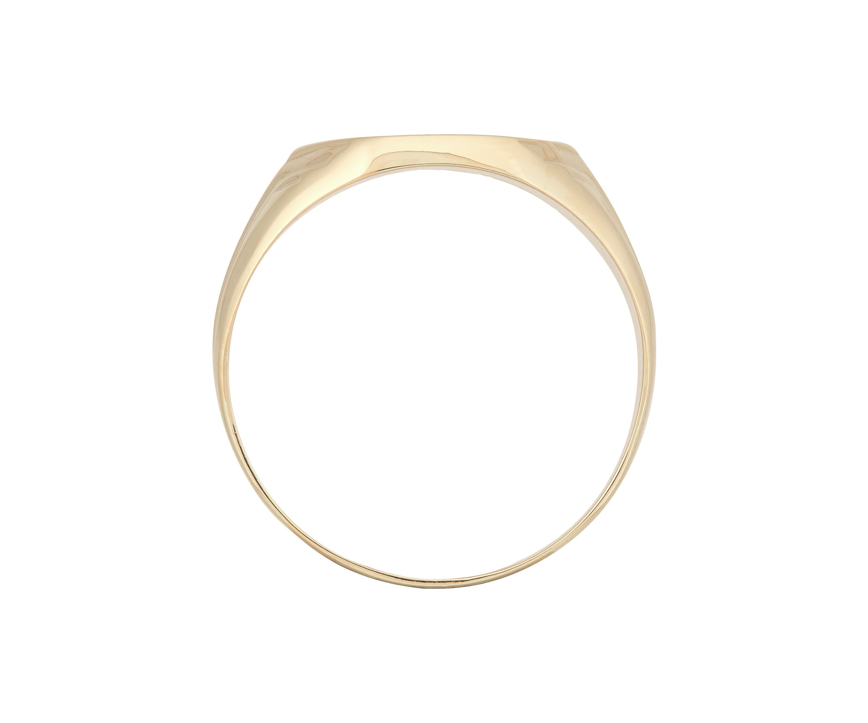 Gents Hexagon Dignet Ring in 10K Yellow Gold