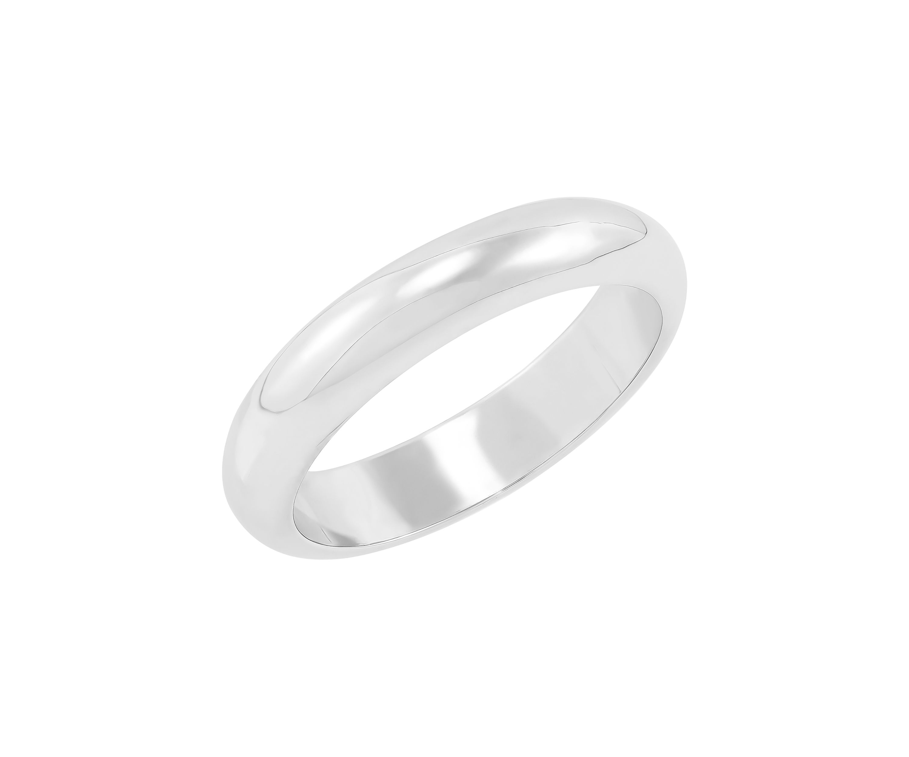 Tube Band Ring in 10K White Gold