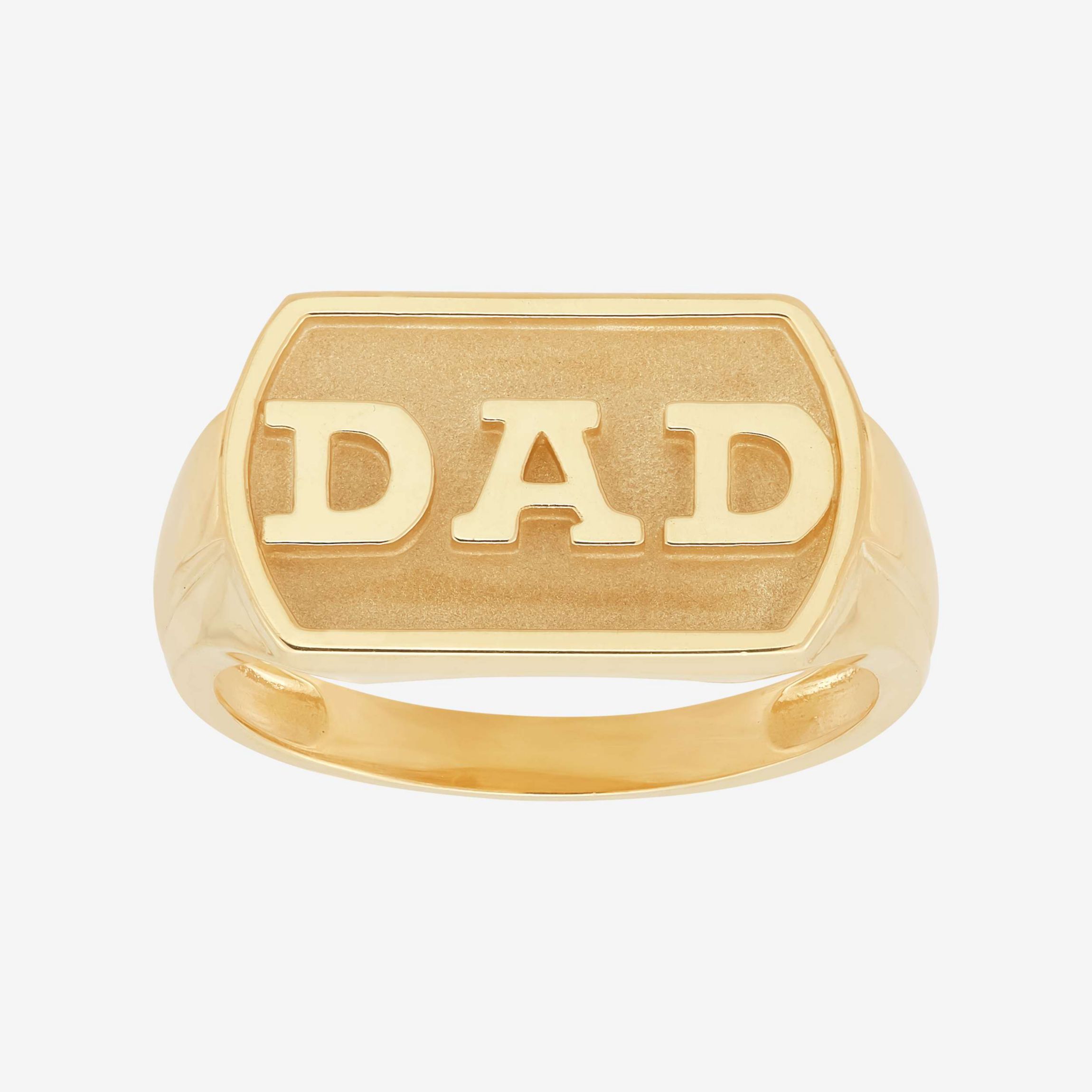 14K Yellow Gold Dad Signet Ring