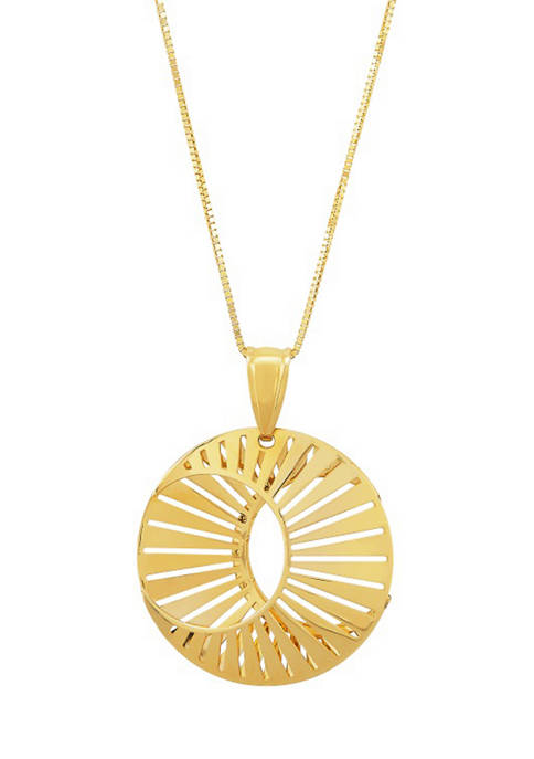 Belk & Co. Crecent Striped Moon Necklace in