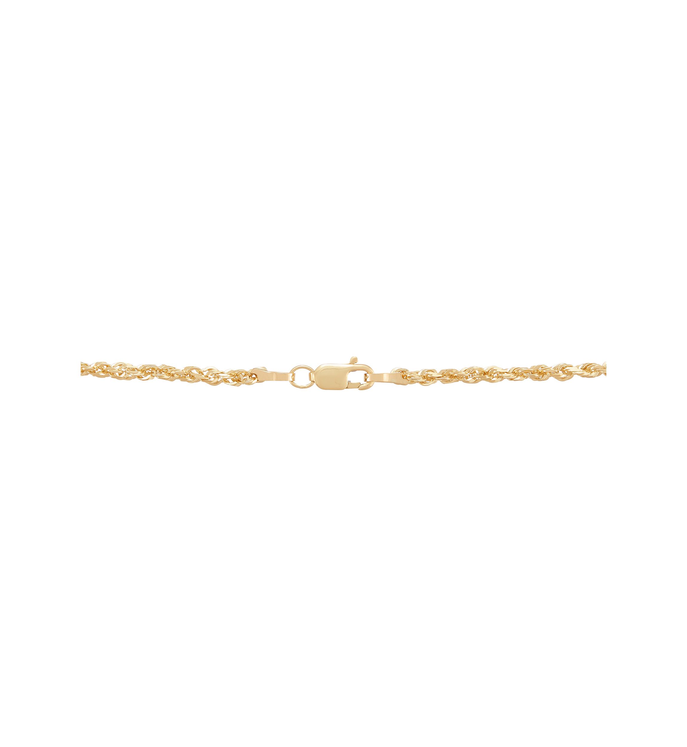 Anchor Pendant with 20" Rope Chain Necklace in 10K Yellow Gold