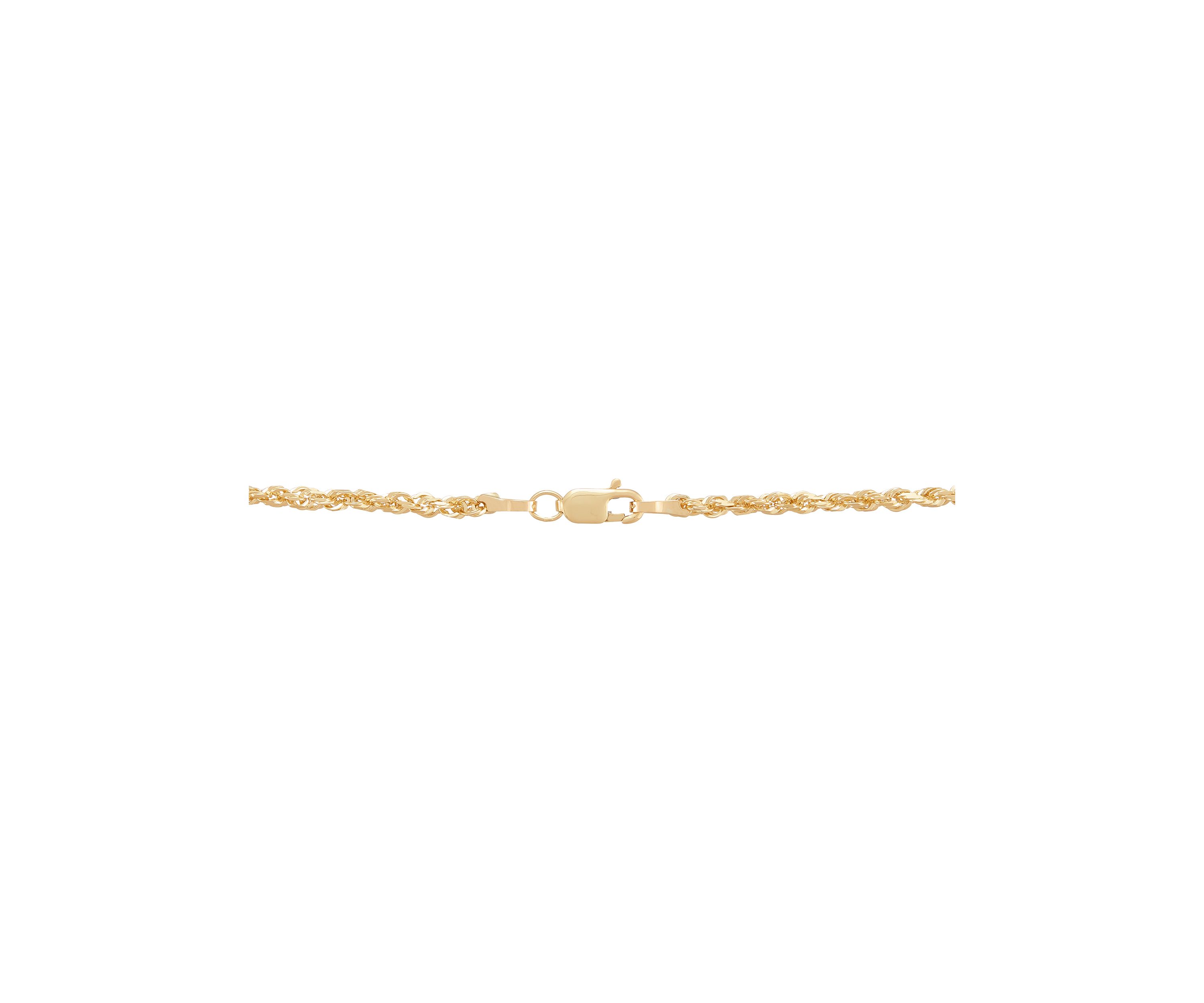 Anchor Pendant with 20" Rope Chain Necklace in 10K Yellow Gold
