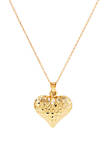 Heart Pendant Necklace in 10k Yellow Gold 