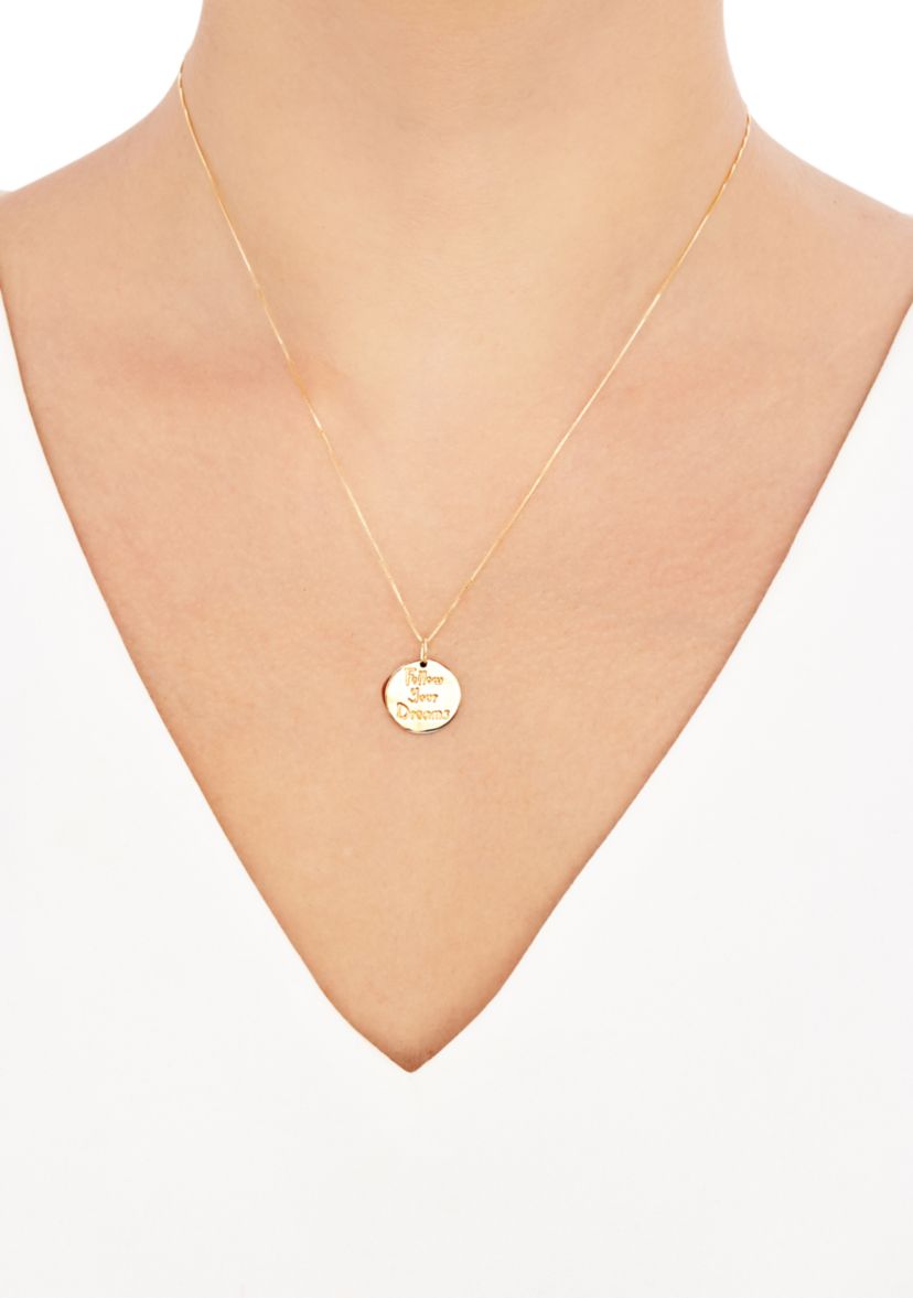 Dream Disc Chain Necklace in 14k Yellow Gold