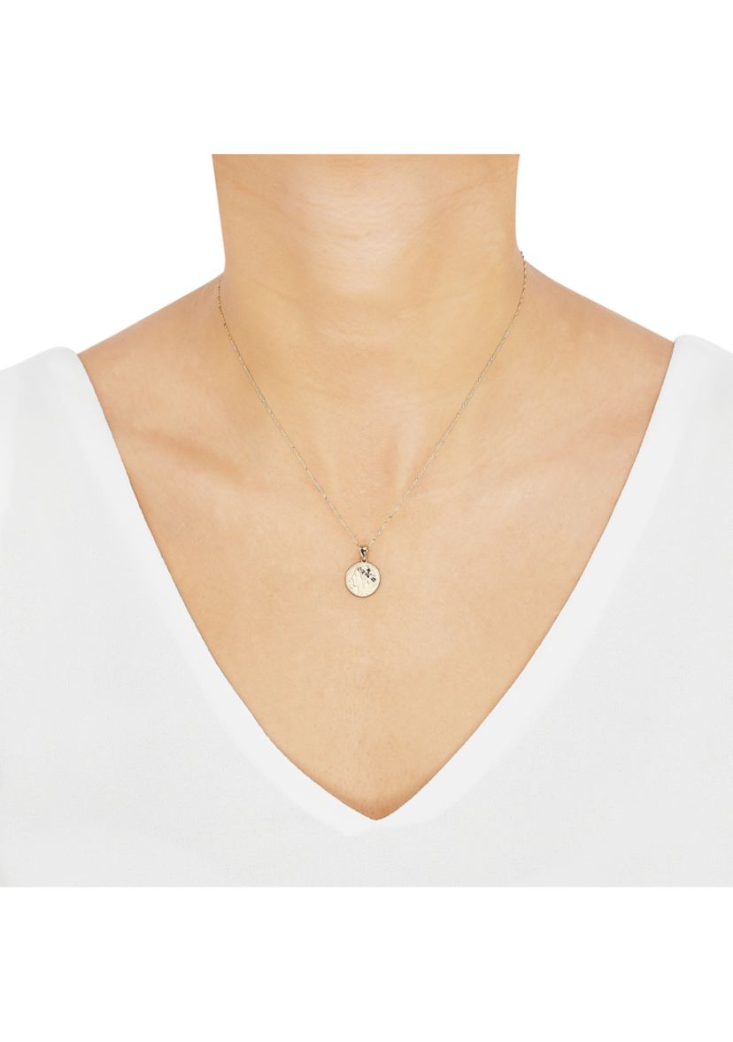 Coin Medallions Necklace with 18" Cable Chain in 10K Yellow Gold