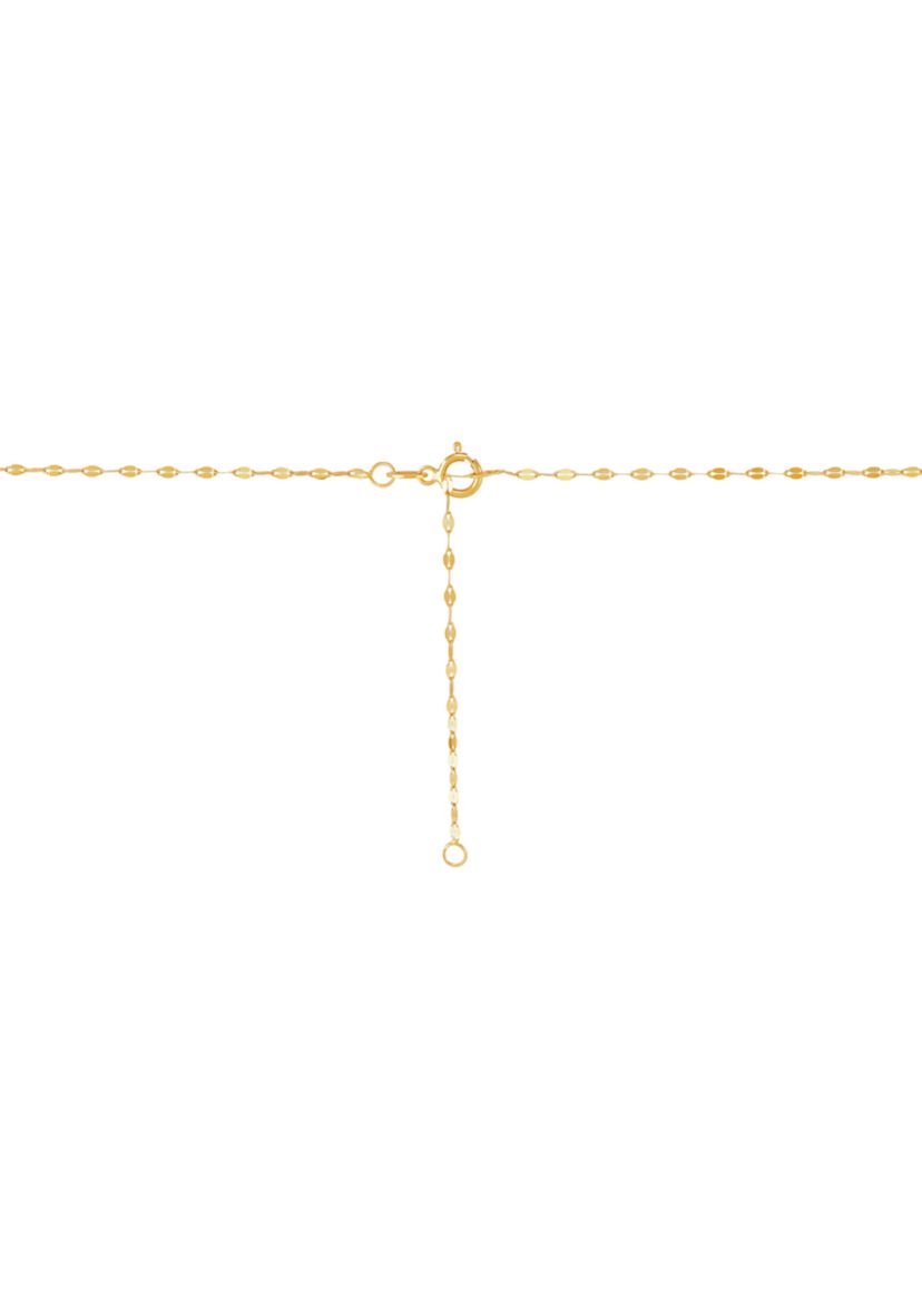 Mesh Butterfly Drop Pendant with 18" Mirror Chain in 10K Yellow Gold
