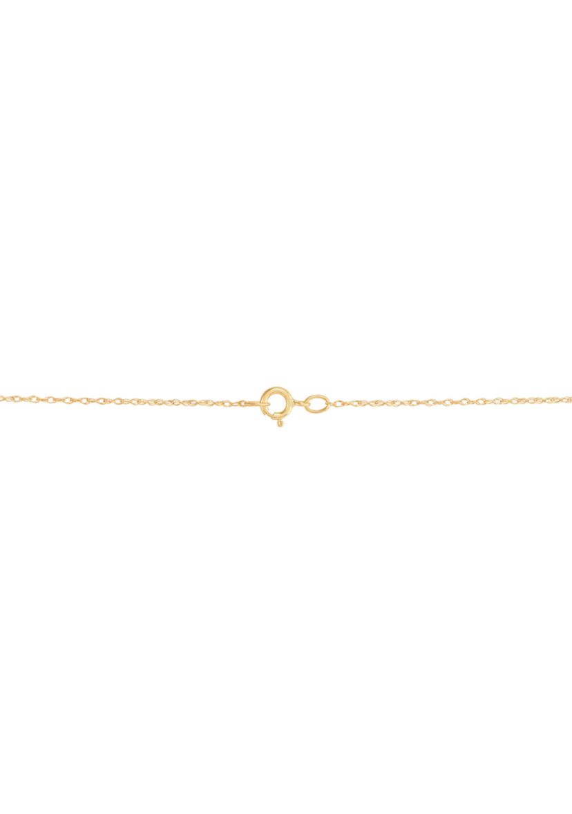 Cut Out Heart Disk Pendant with 18" Rope Chain in 10K Two Tone Gold