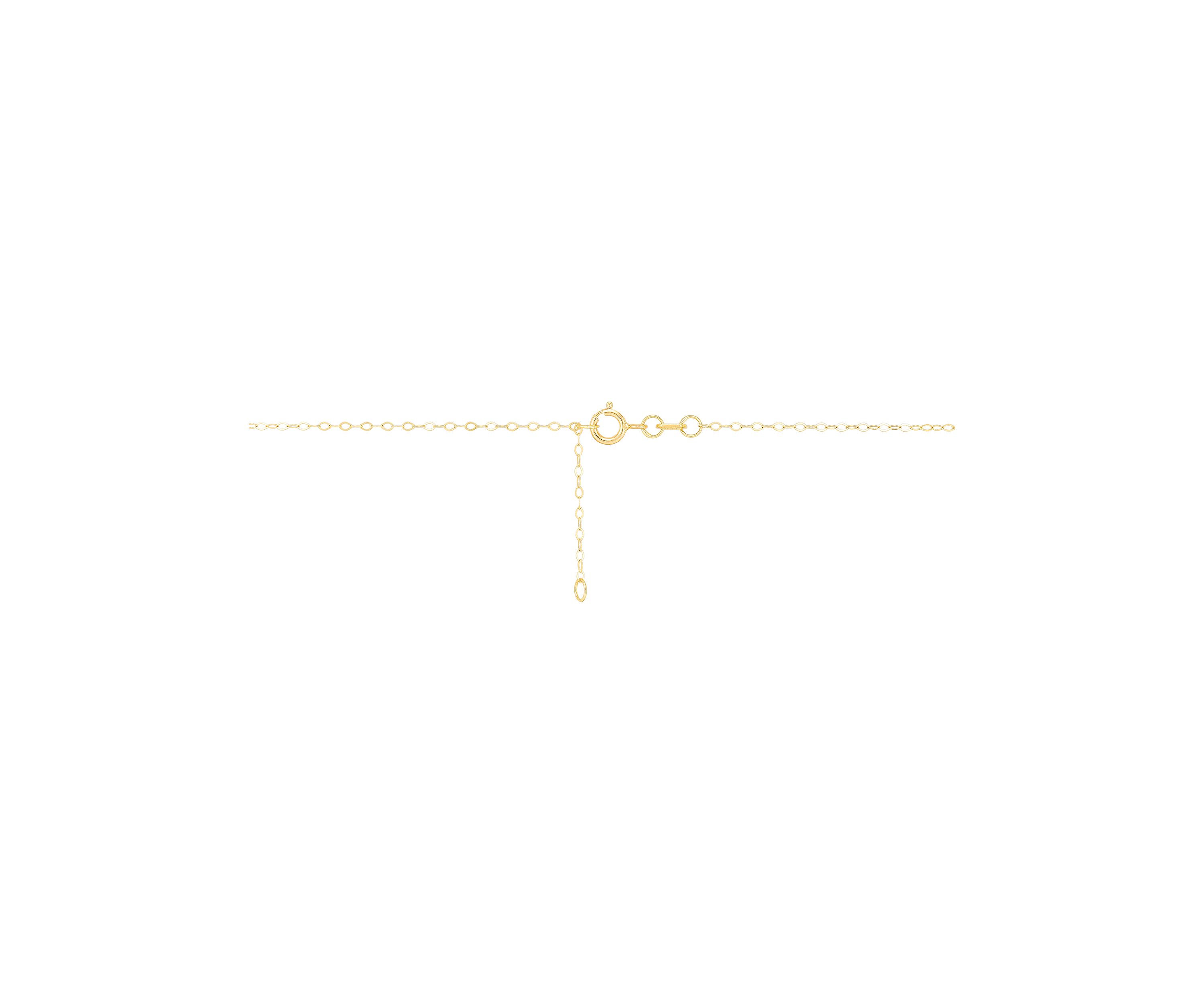 Cherry Blossom Flower Pendant with 17" Cable Chain in 10K Yellow Gold