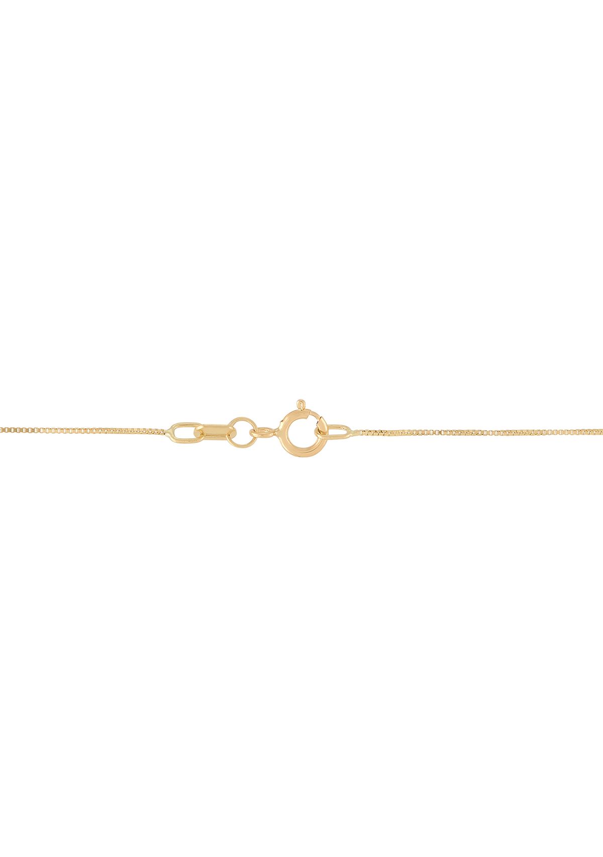Music Note Pendant with 18" Box Chain in 10K Yellow Gold