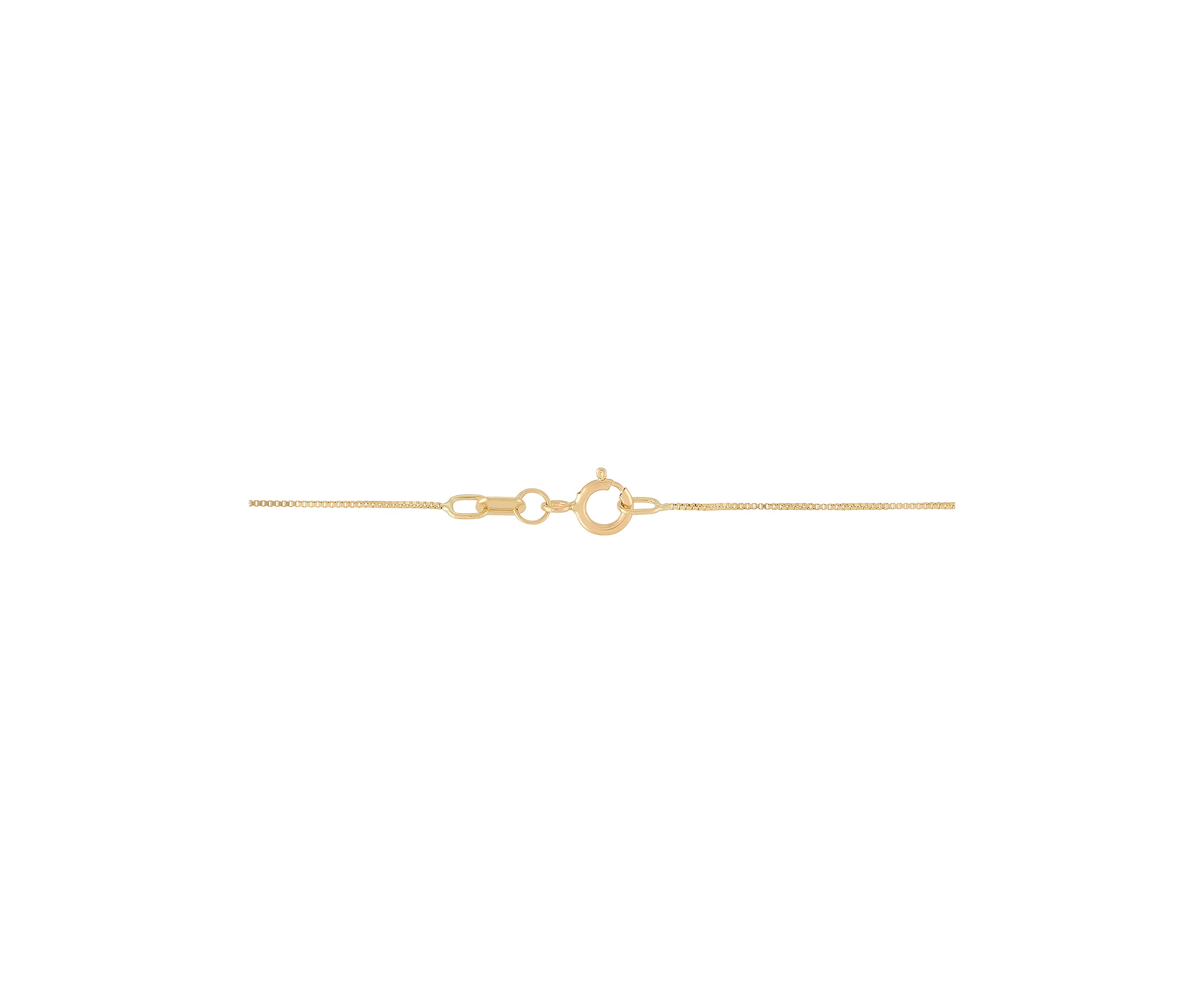 Music Note Pendant with 18" Box Chain in 10K Yellow Gold