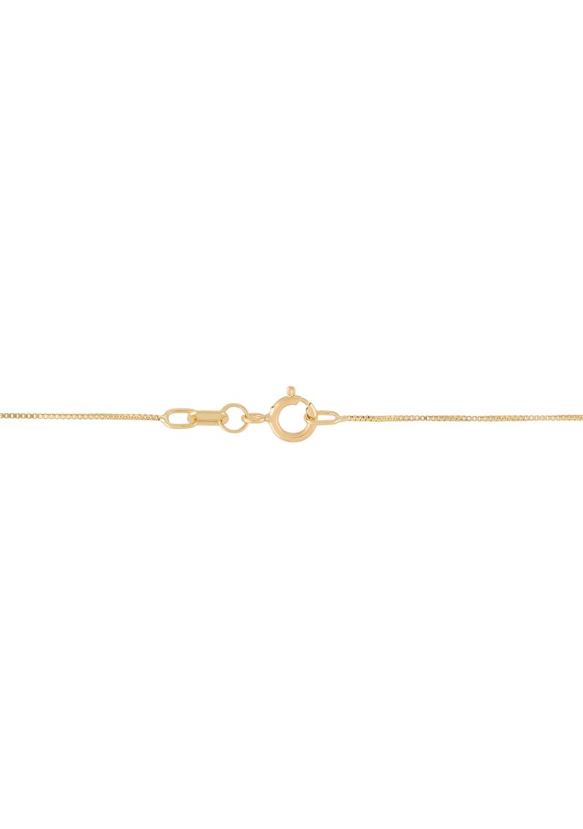 Music Note Pendant with 18" Box Chain in 10K Yellow Gold