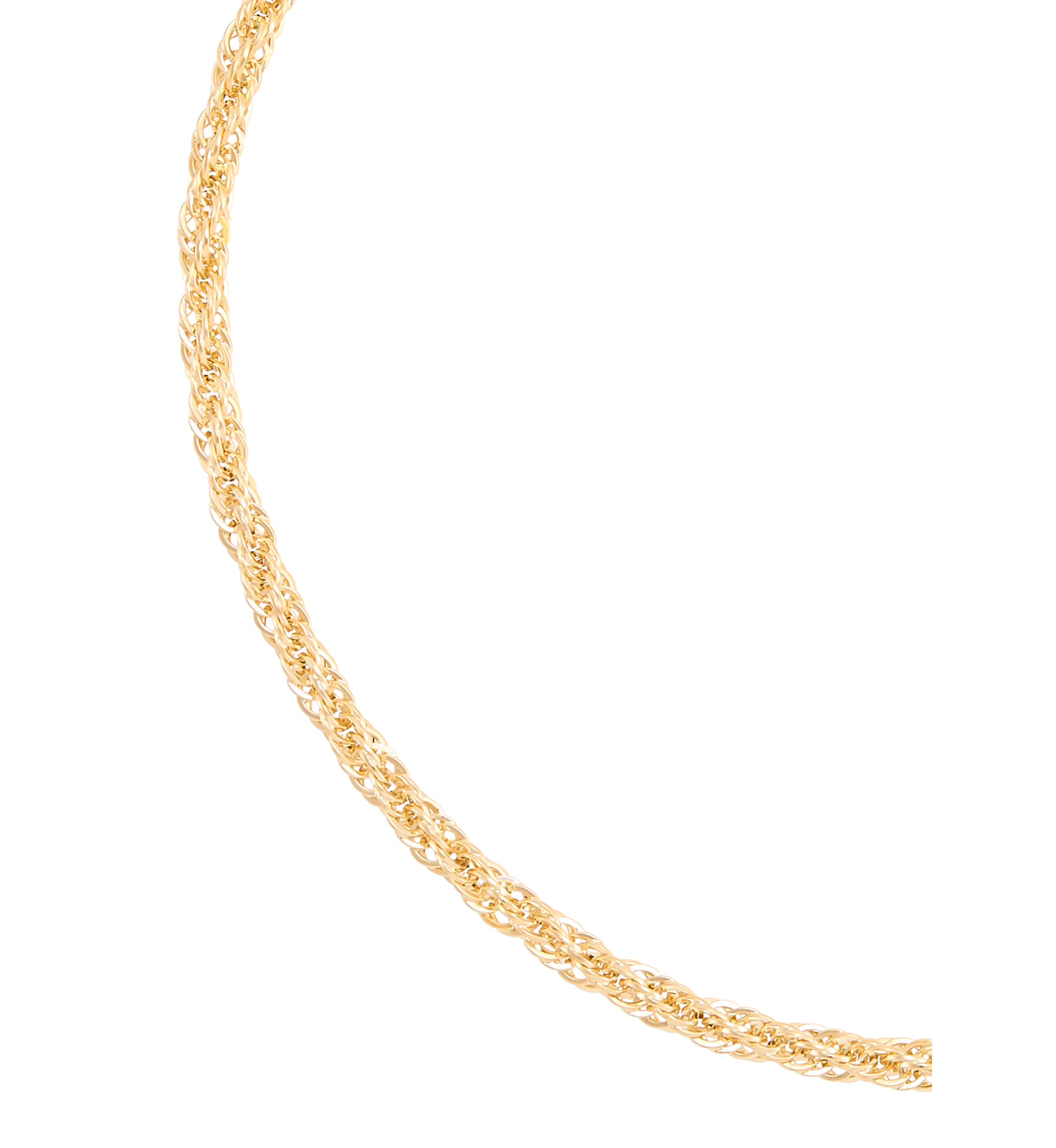 Hollow Infinity Rope Chain Anklet in 10K Yellow Gold