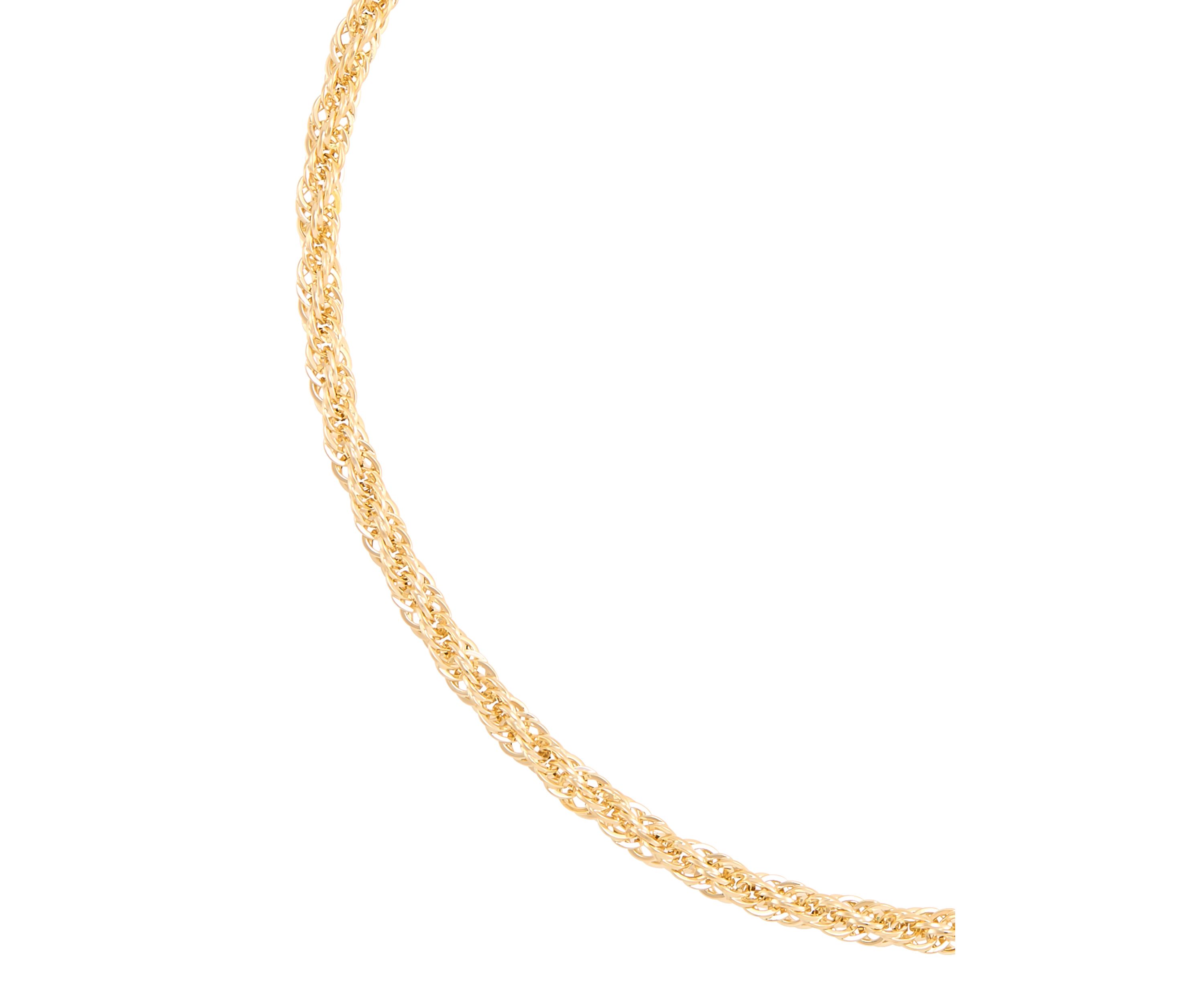 Hollow Infinity Rope Chain Anklet in 10K Yellow Gold