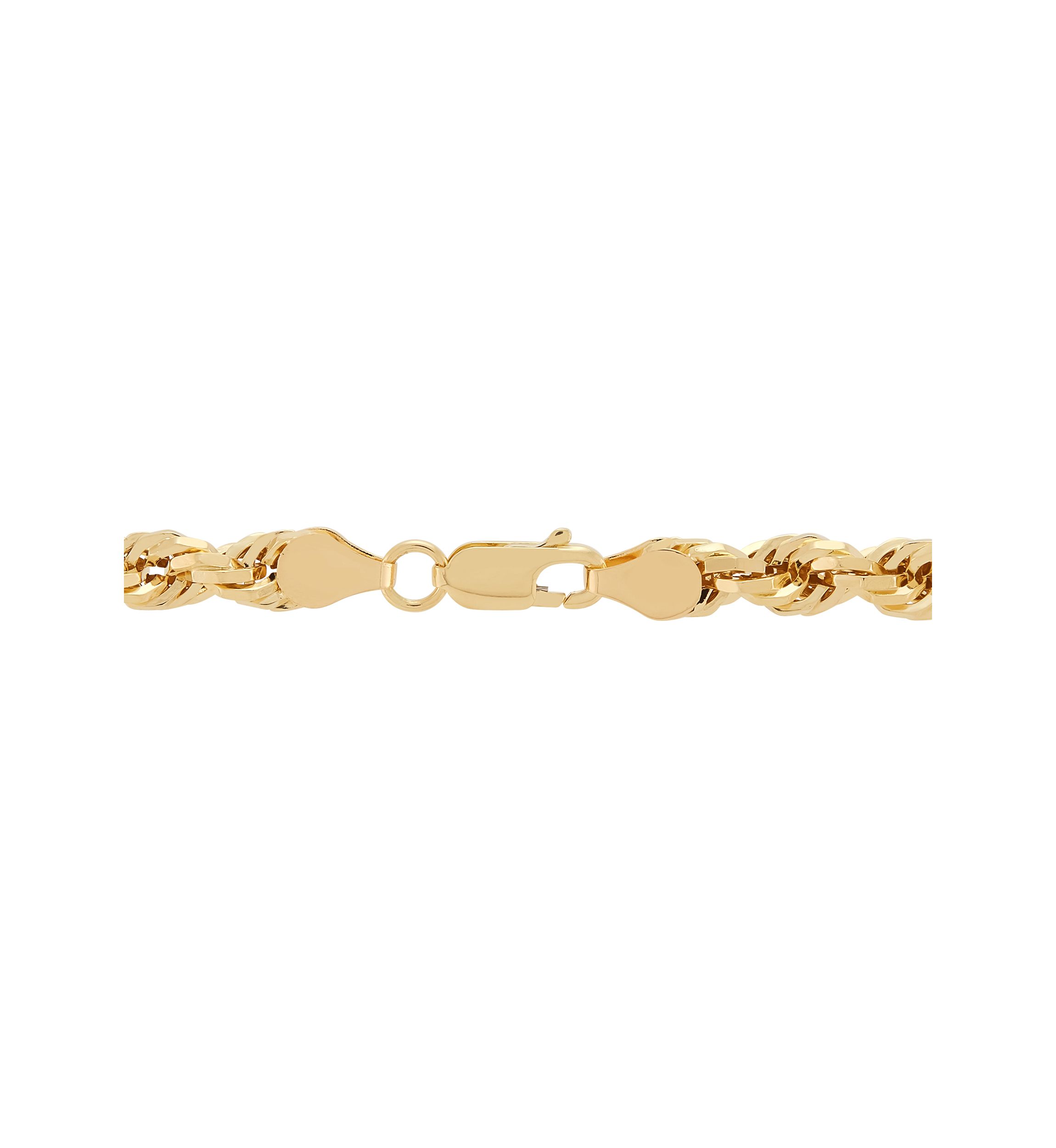 Hollow Octagonal Rope Chain in 10K Yellow Gold