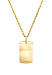 Dogtag Chain Necklace in 10k Yellow Gold