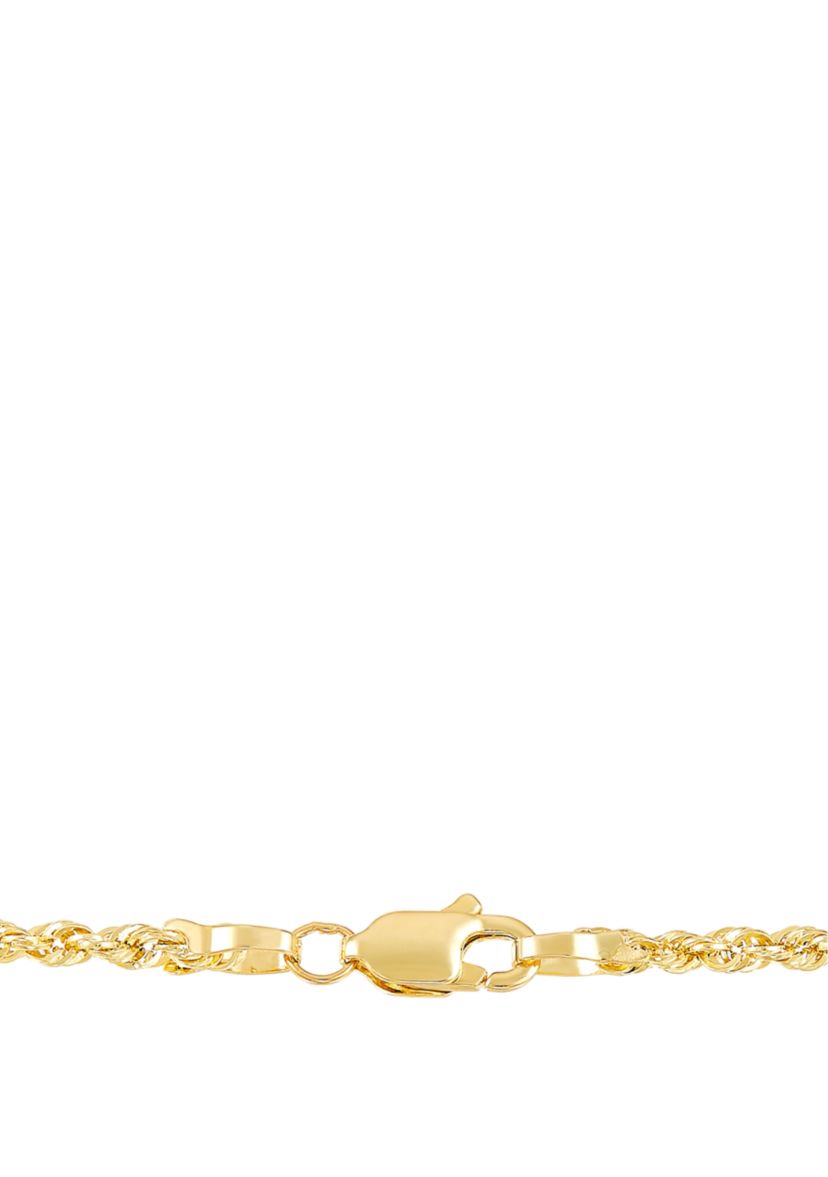 Dogtag Chain Necklace in 10k Yellow Gold