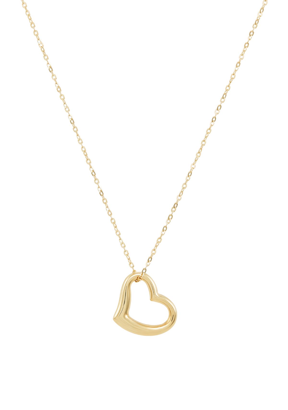 Small Heart Necklace in 10K Yellow Gold
