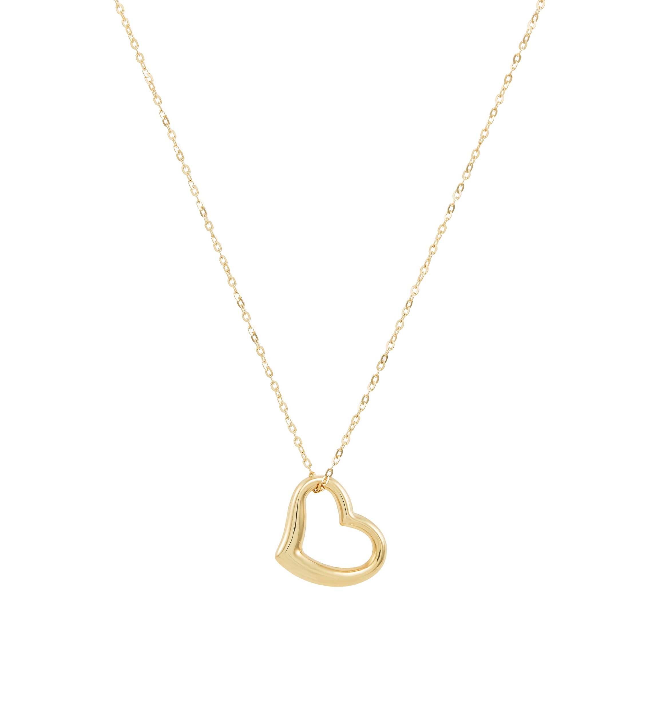 Small Heart Necklace in 10K Yellow Gold