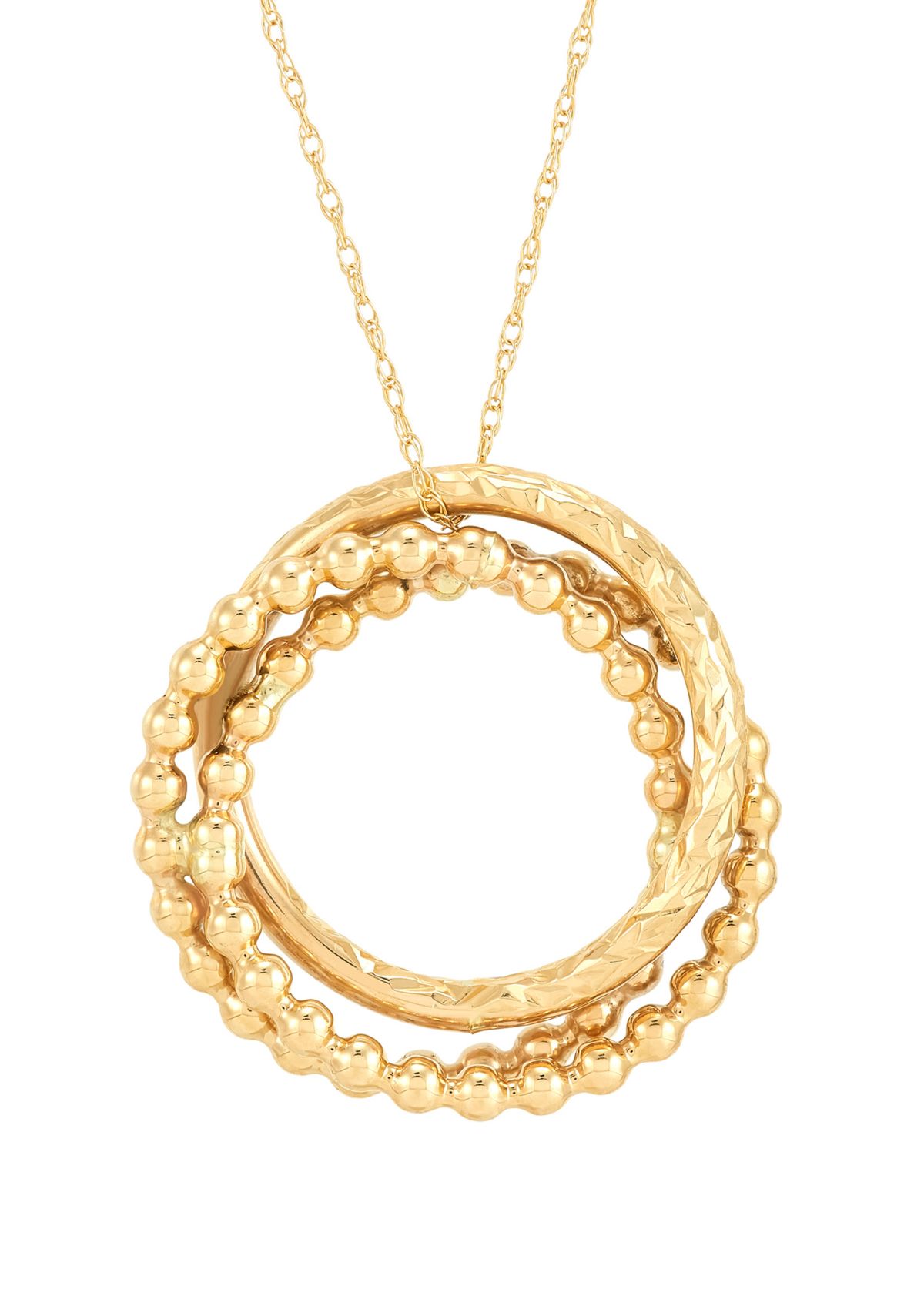 Love Knot Necklace in 10K Yellow Gold