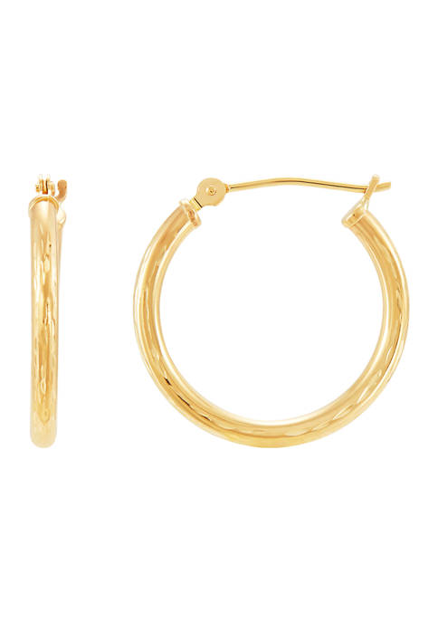 Belk & Co. 10K Yellow Gold Hoop Earrings