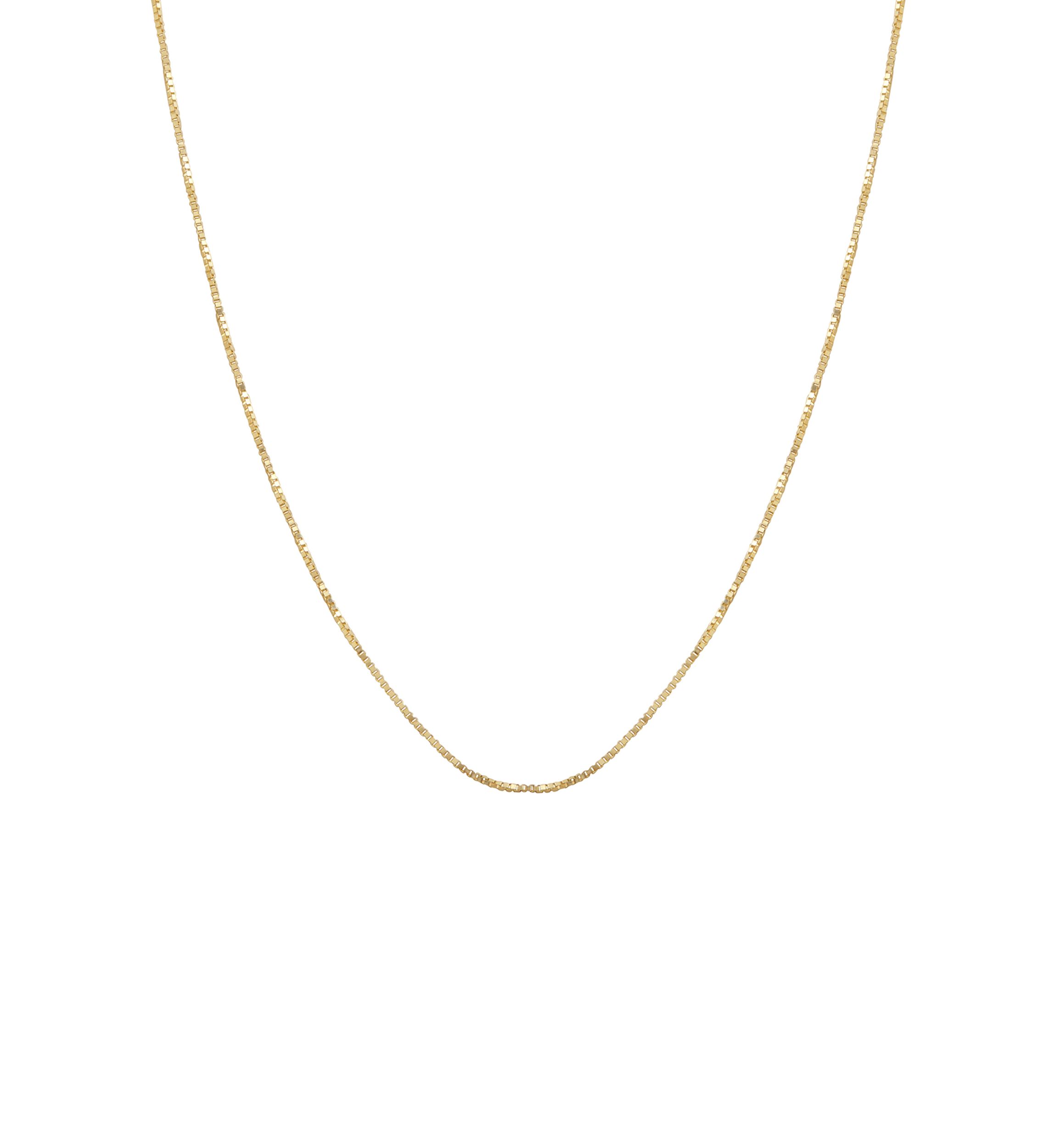 Box Chain Necklace in 10K Yellow Gold
