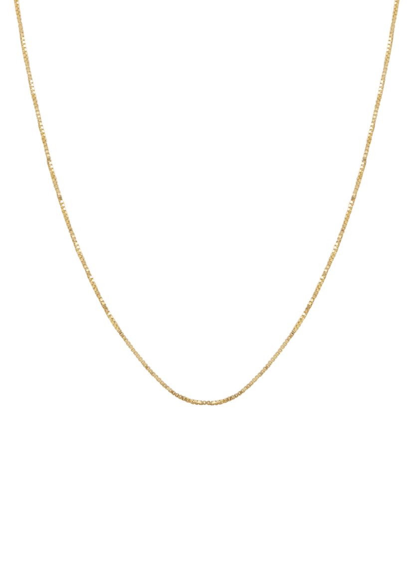 Box Chain Necklace in 10K Yellow Gold