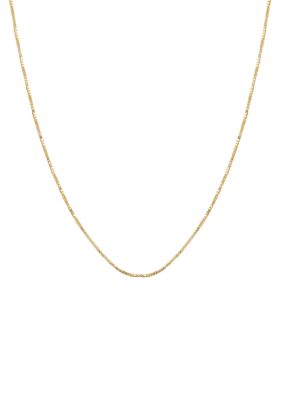 Belk & Co Solid Box Chain Necklace in 10K Yellow Gold