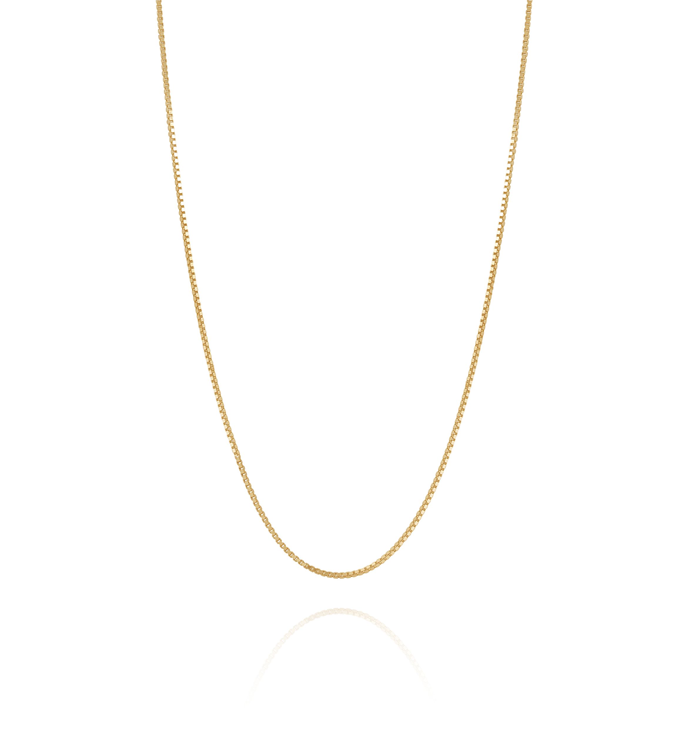 14K Yellow Gold Solid Box Chain 