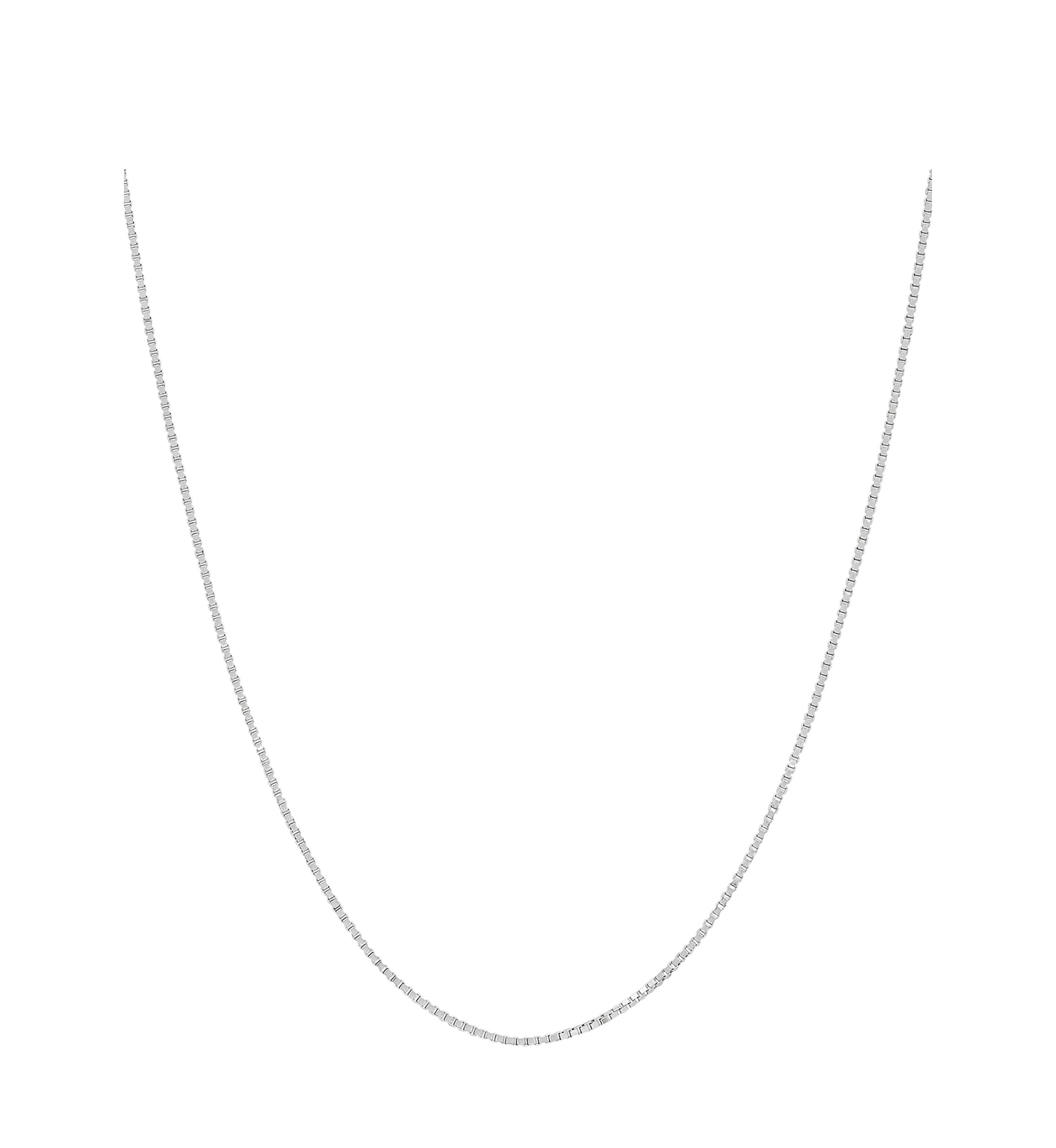 14K Gold Solid Box Chain Necklace 