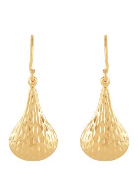 Belk & Co Puffed Teardrop Earrings in Sterling Silver