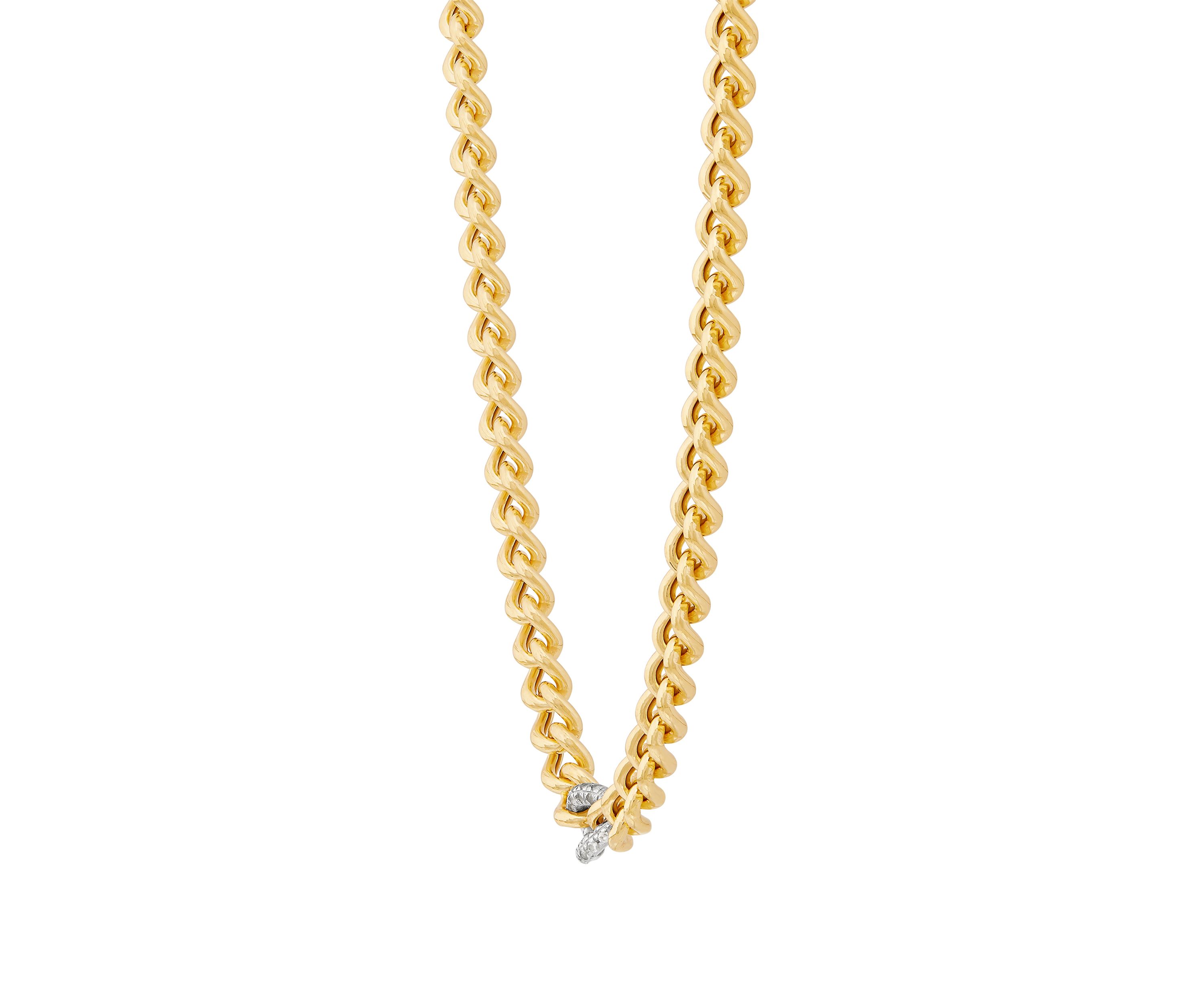 White Topaz Station Necklace in Gold Over Sterling Silver