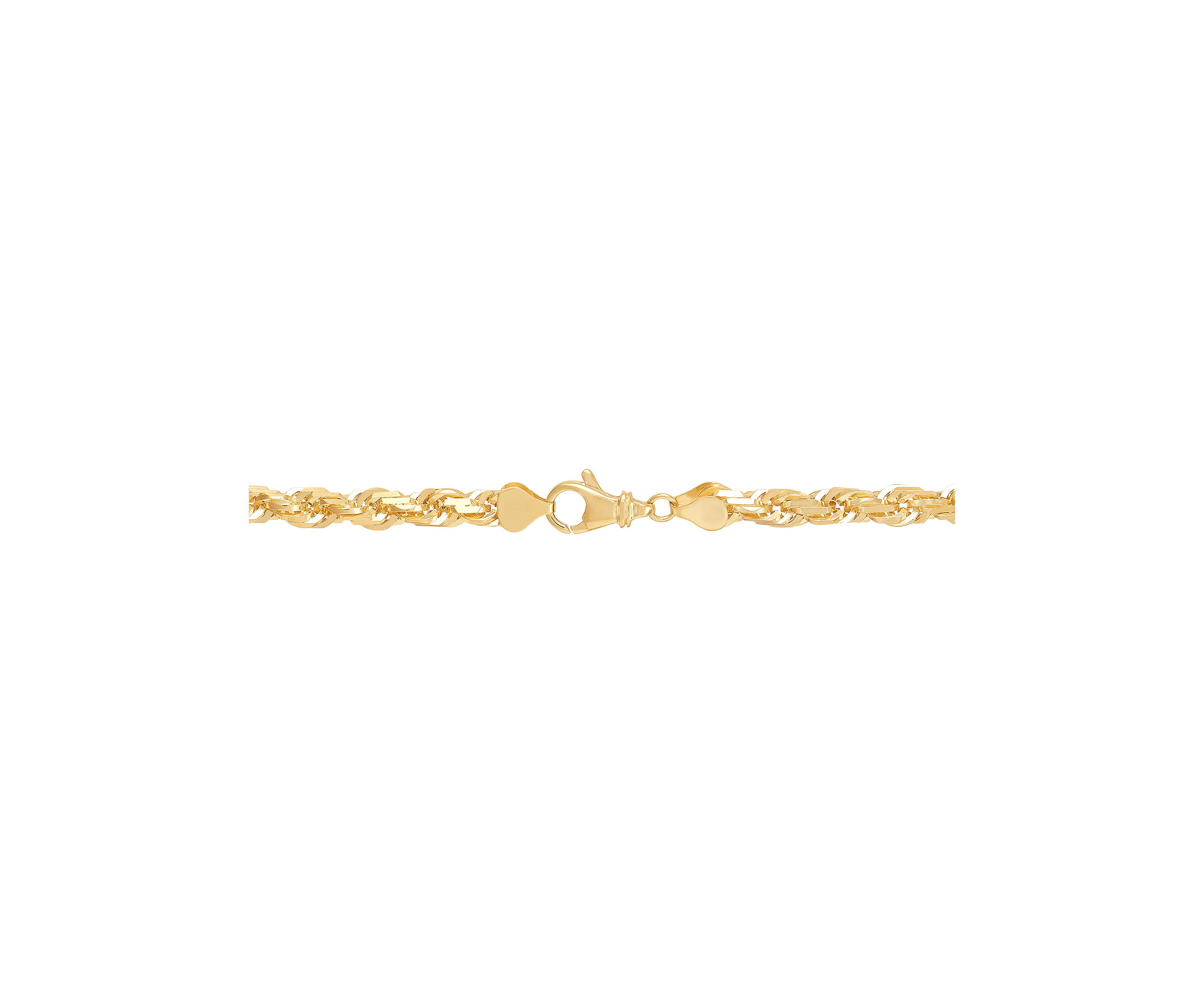 Solid Square Rope Chain in Gold Over Sterling Silver