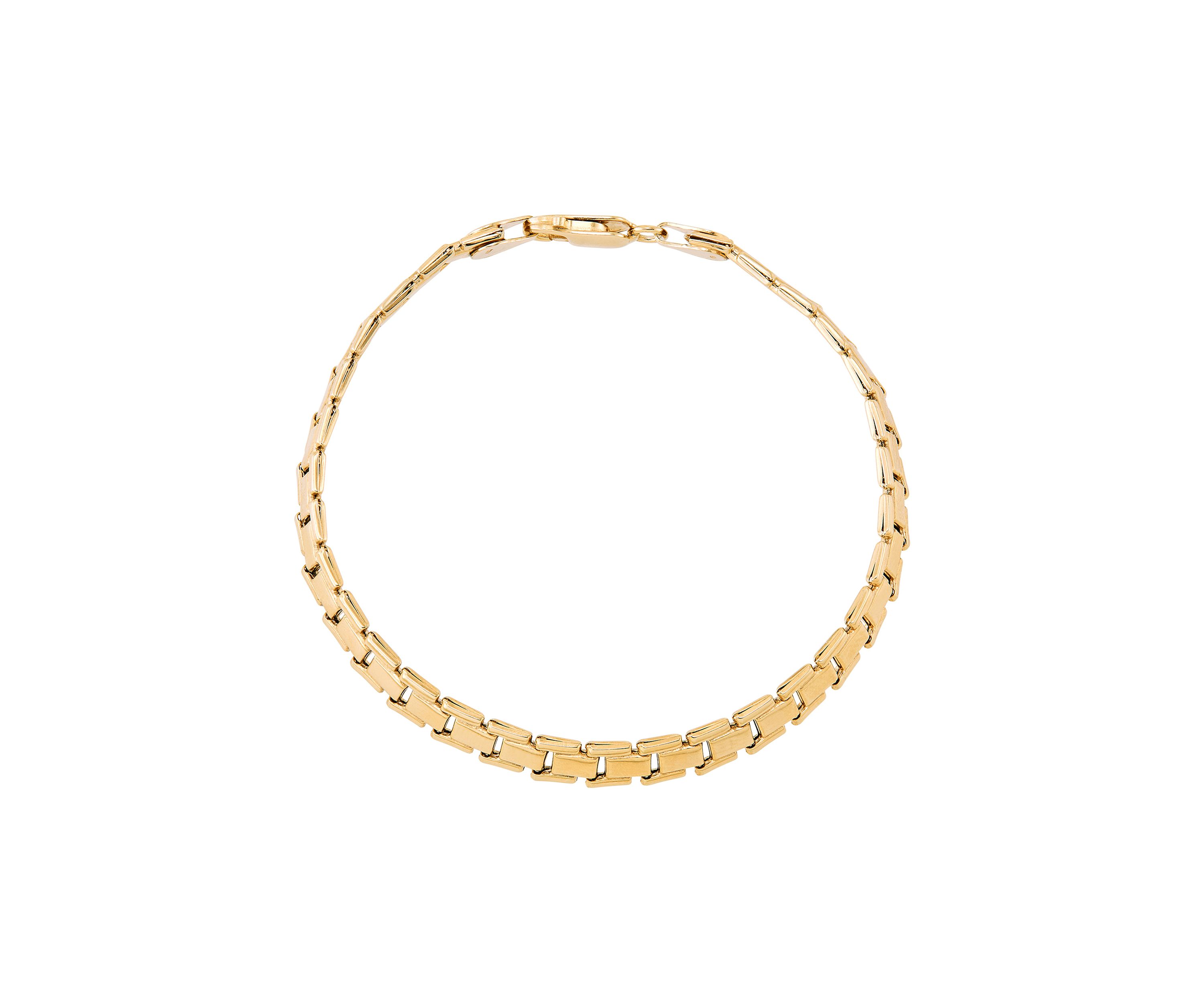 Heavy Hollow Panther Stampato Bracelet in Gold Over Sterling Silver