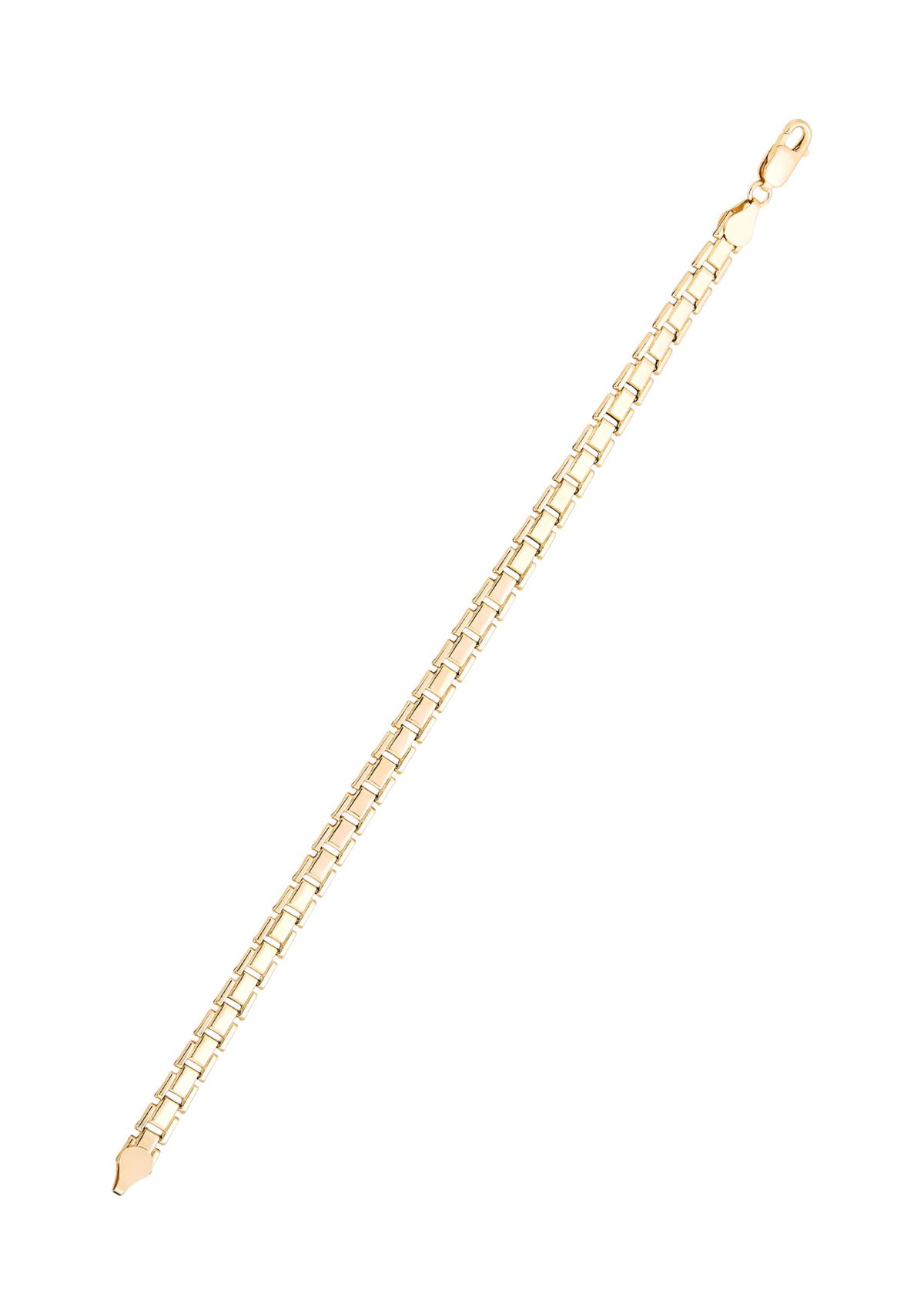 Heavy Hollow Panther Stampato Bracelet in Gold Over Sterling Silver