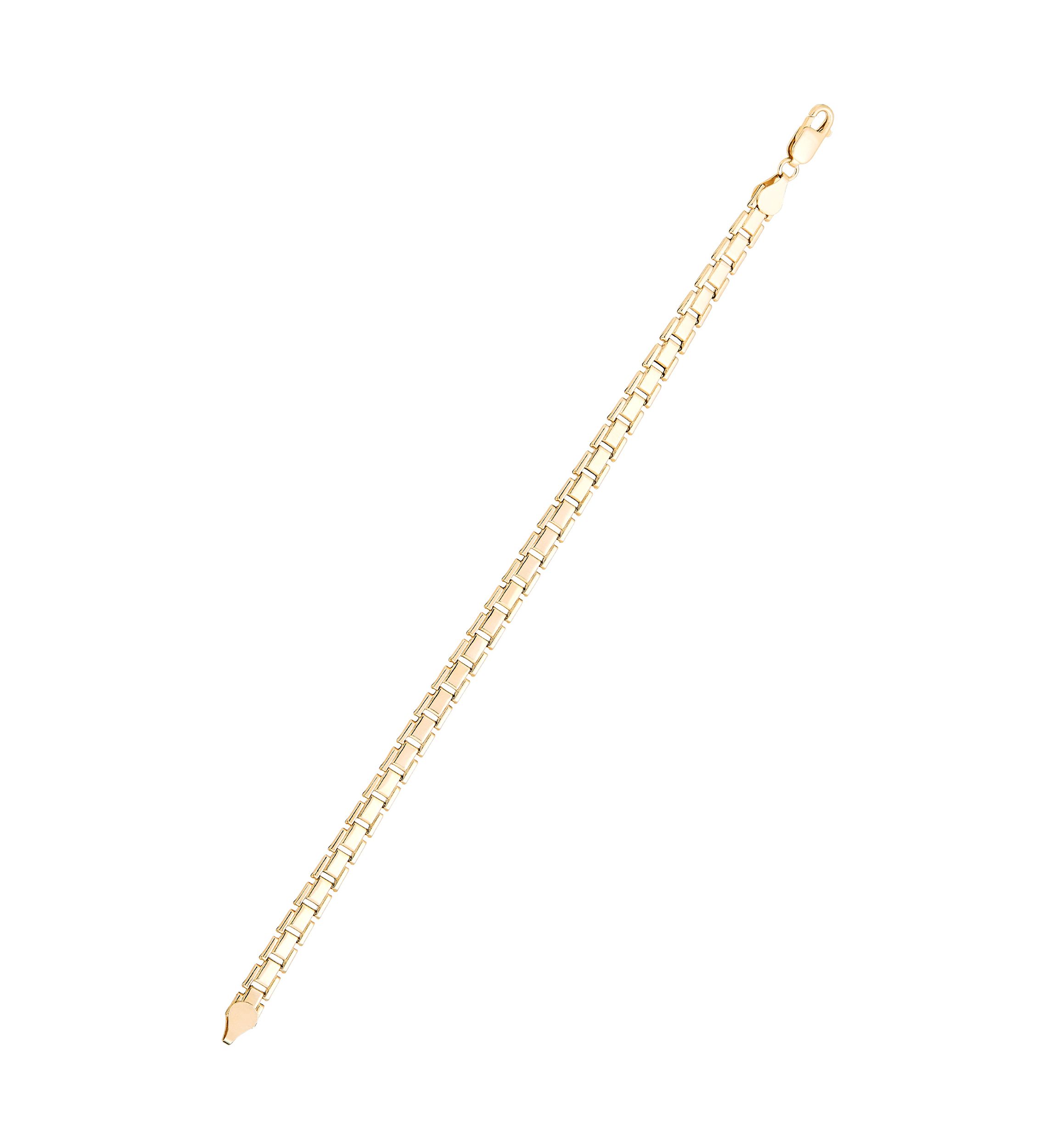 Heavy Hollow Panther Stampato Bracelet in Gold Over Sterling Silver