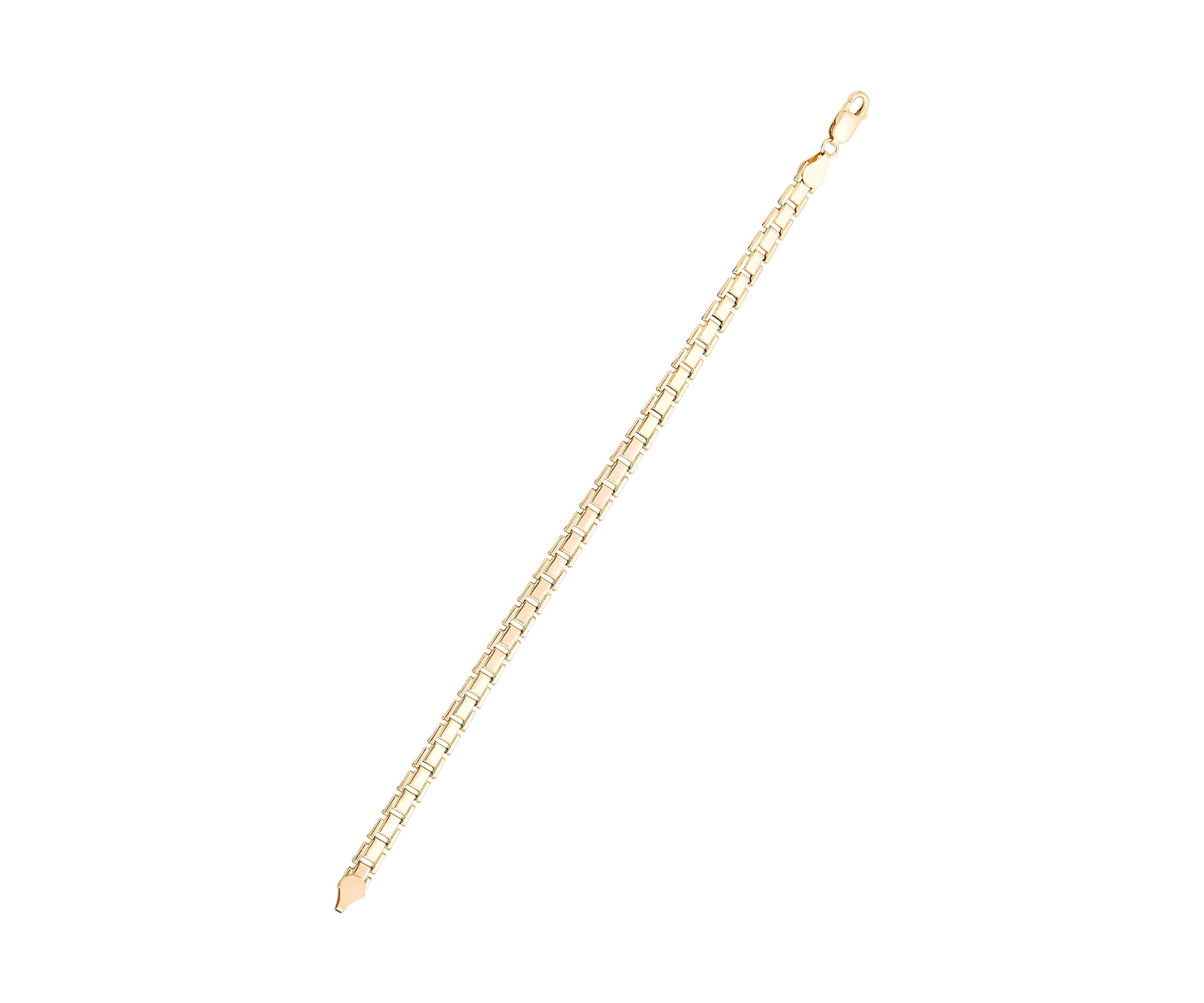 Heavy Hollow Panther Stampato Bracelet in Gold Over Sterling Silver