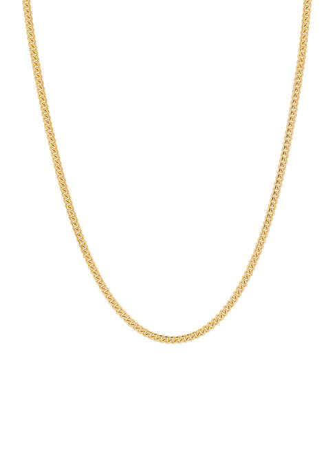 3.5 Millimeter Cuban Chain Necklace in Sterling Silver