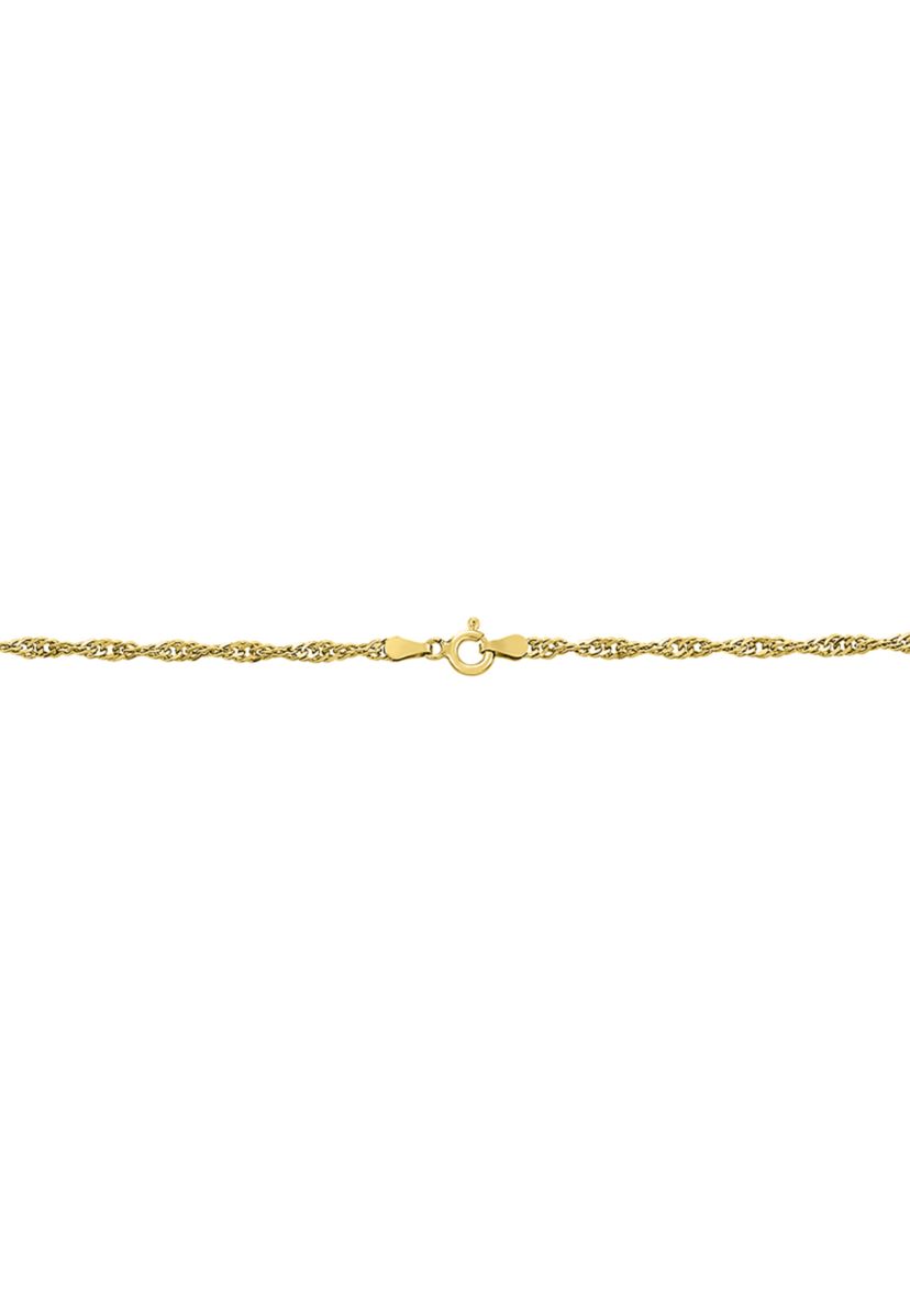 2.9 Millimeter Solid Singapore Chain Necklace in Gold over Sterling Silver
