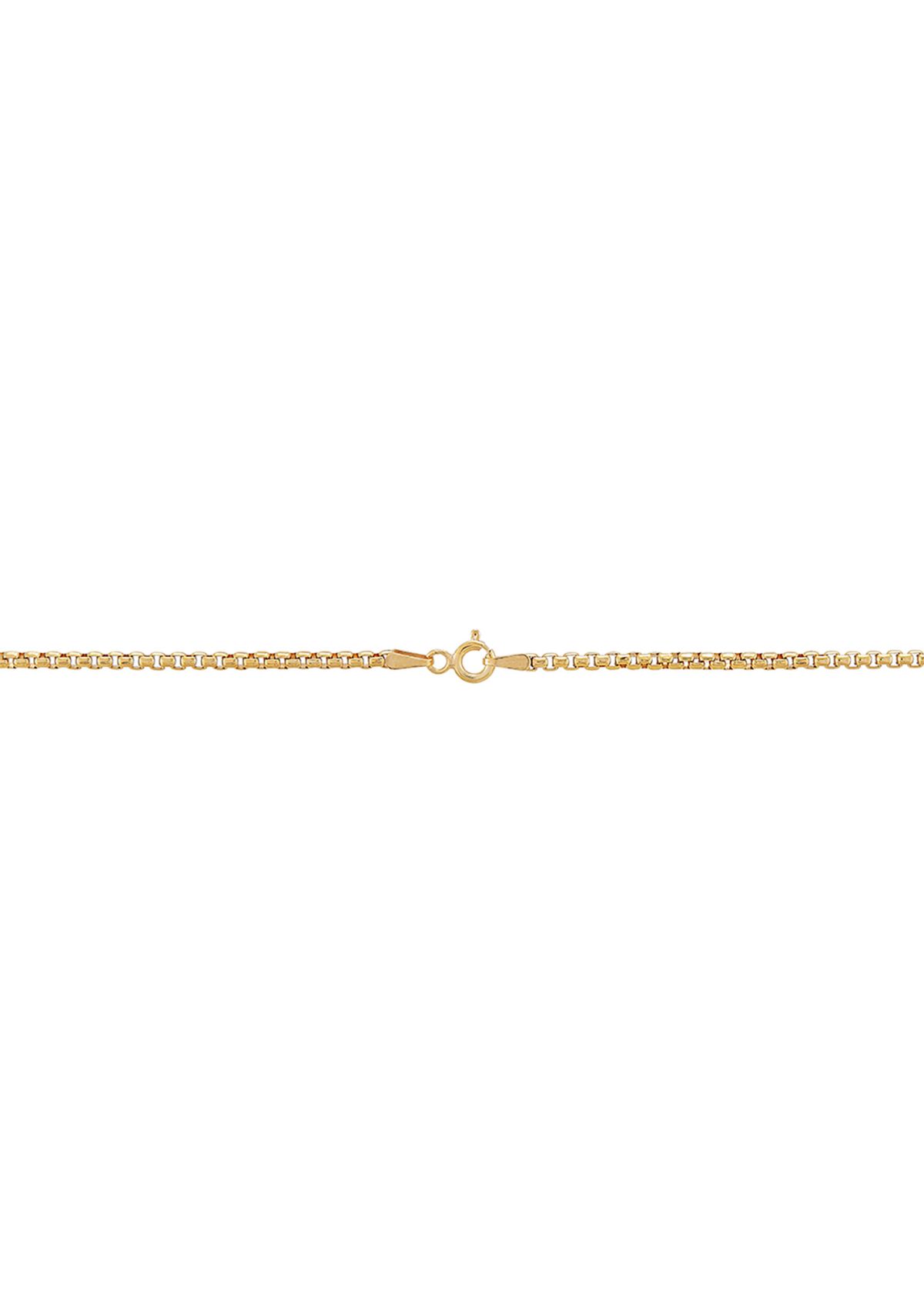2 Millimeter Solid Round Box Chain Necklace in Gold Over Sterling Silver