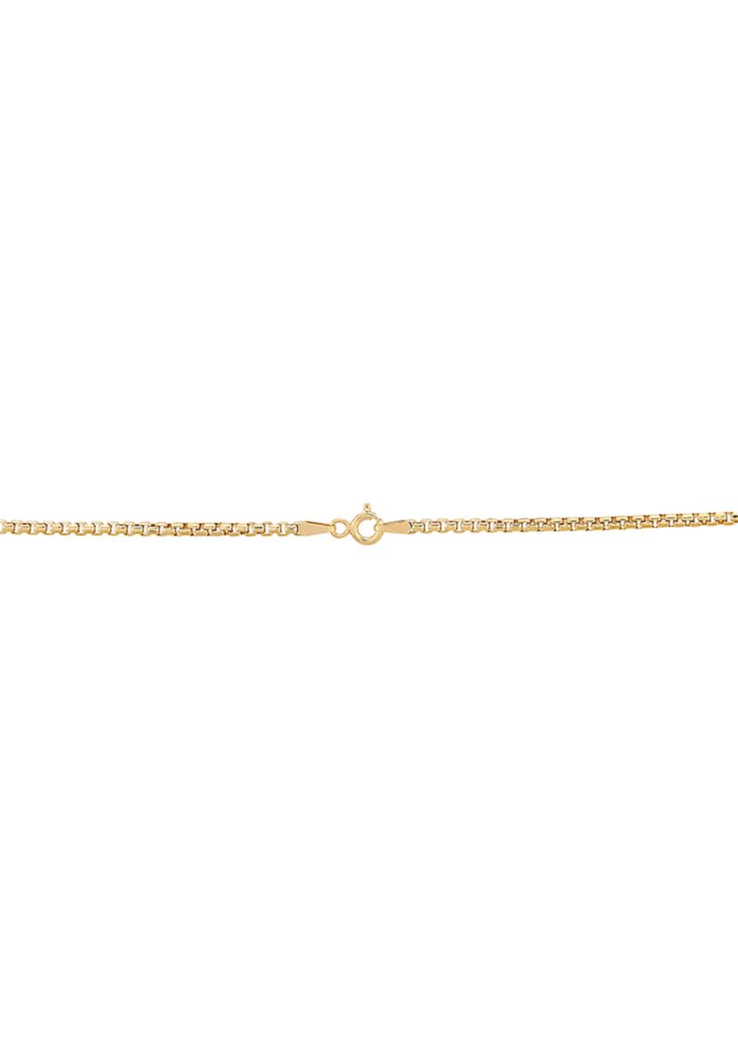 2 Millimeter Solid Round Box Chain Necklace in Gold Over Sterling Silver