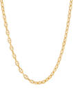 Fancy Marina Chain Necklace in Gold Over Sterling Silver