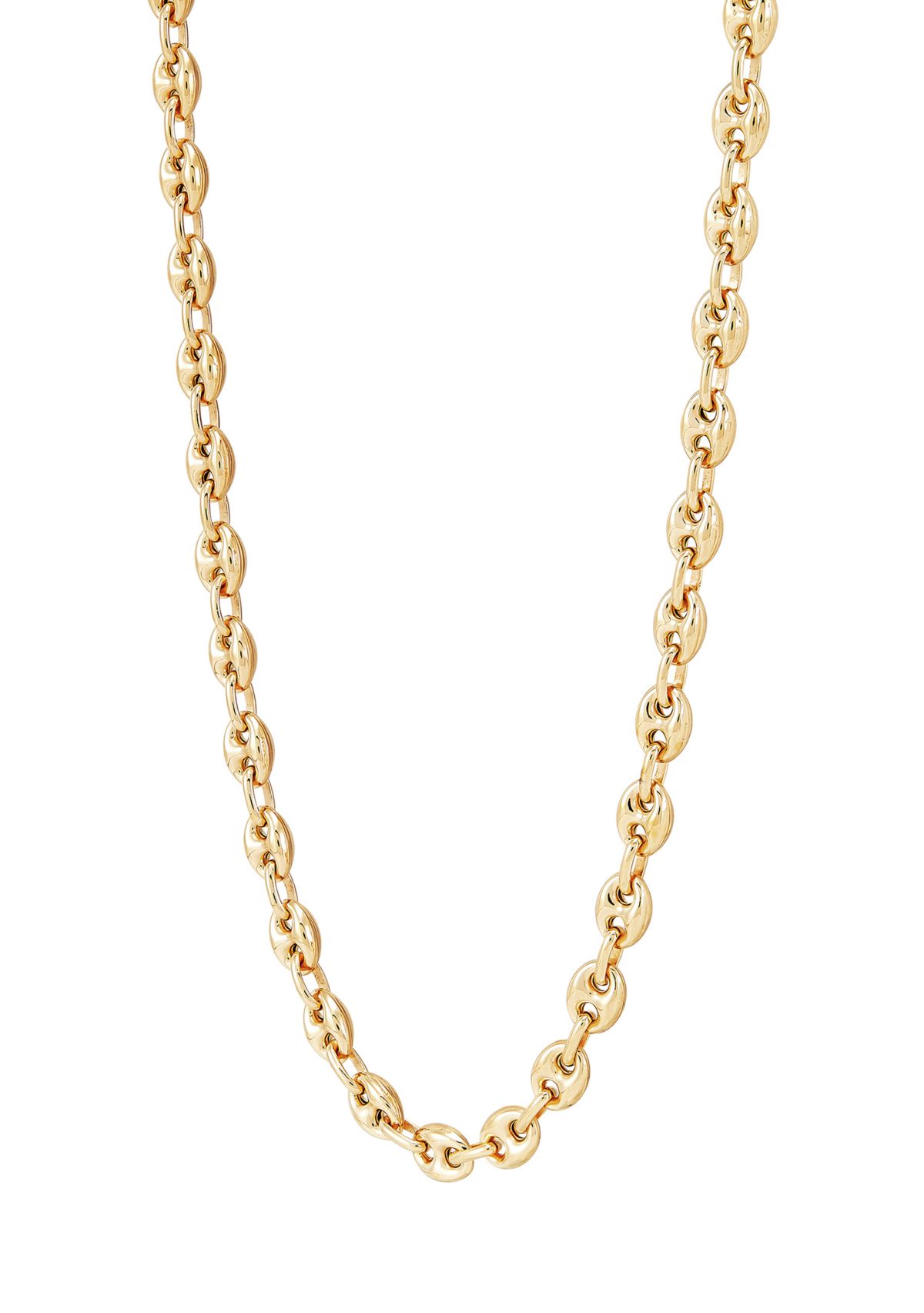 Hollow Accoppiato 8 Millimeter Mariner Chain Necklace in Sterling Silver