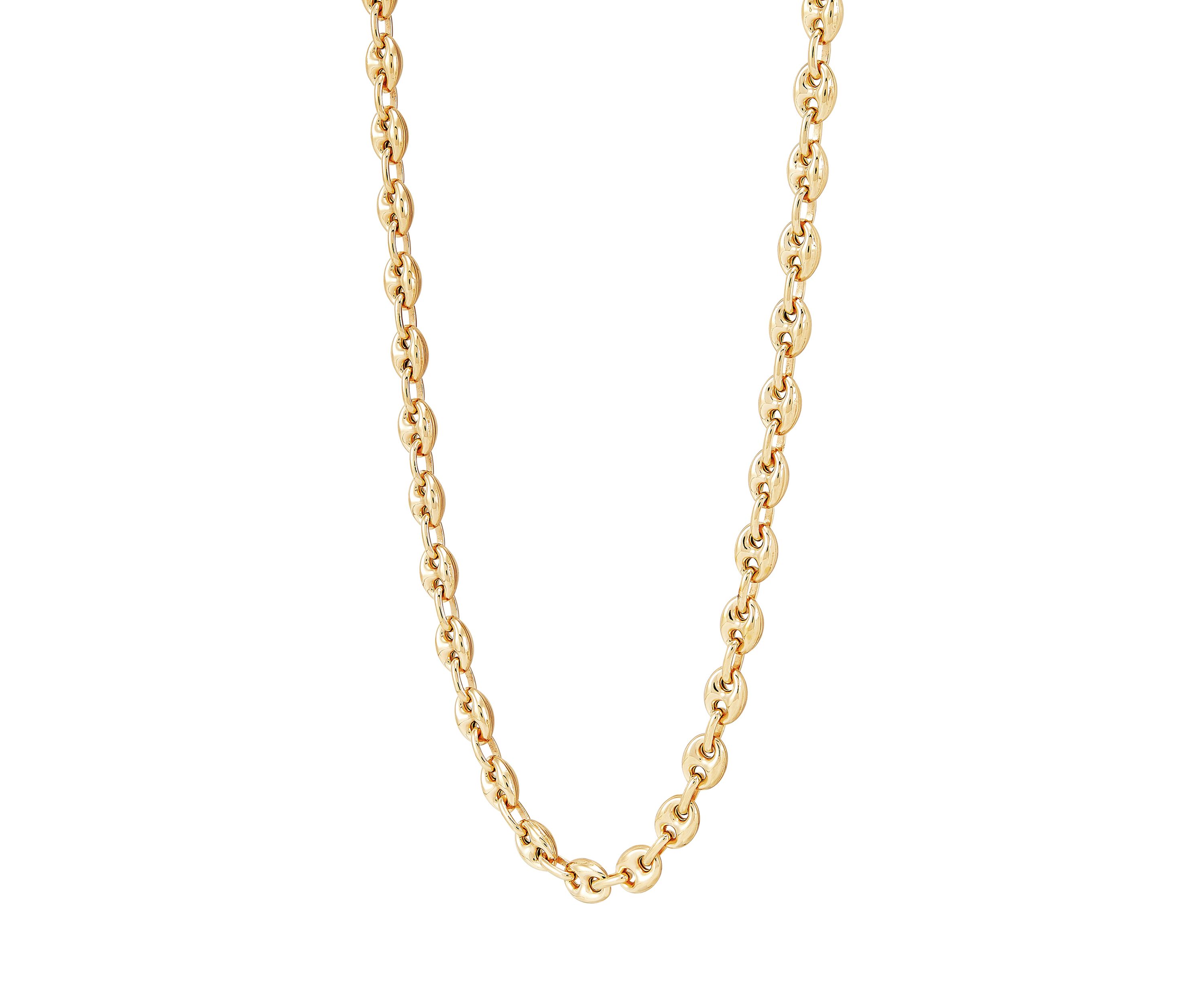 Hollow Accoppiato 8 Millimeter Mariner Chain Necklace in Sterling Silver