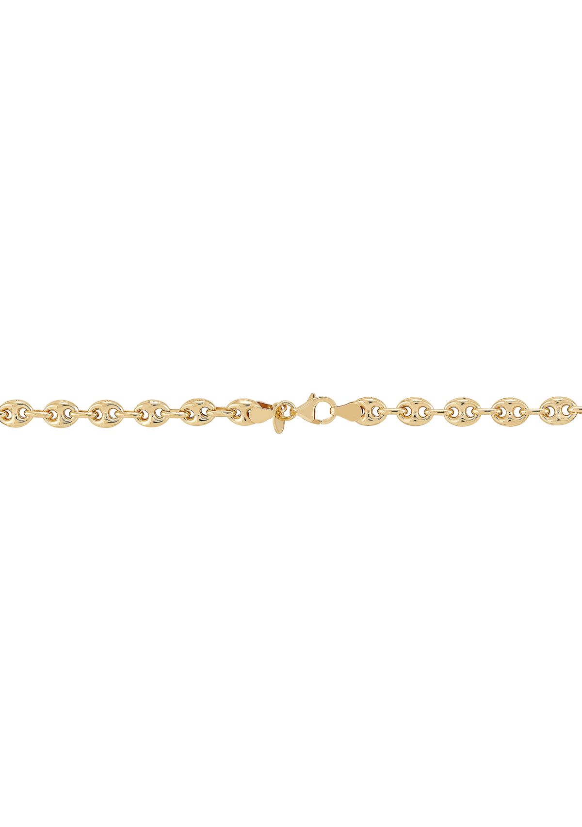 Hollow Accoppiato 8 Millimeter Mariner Chain Necklace in Sterling Silver